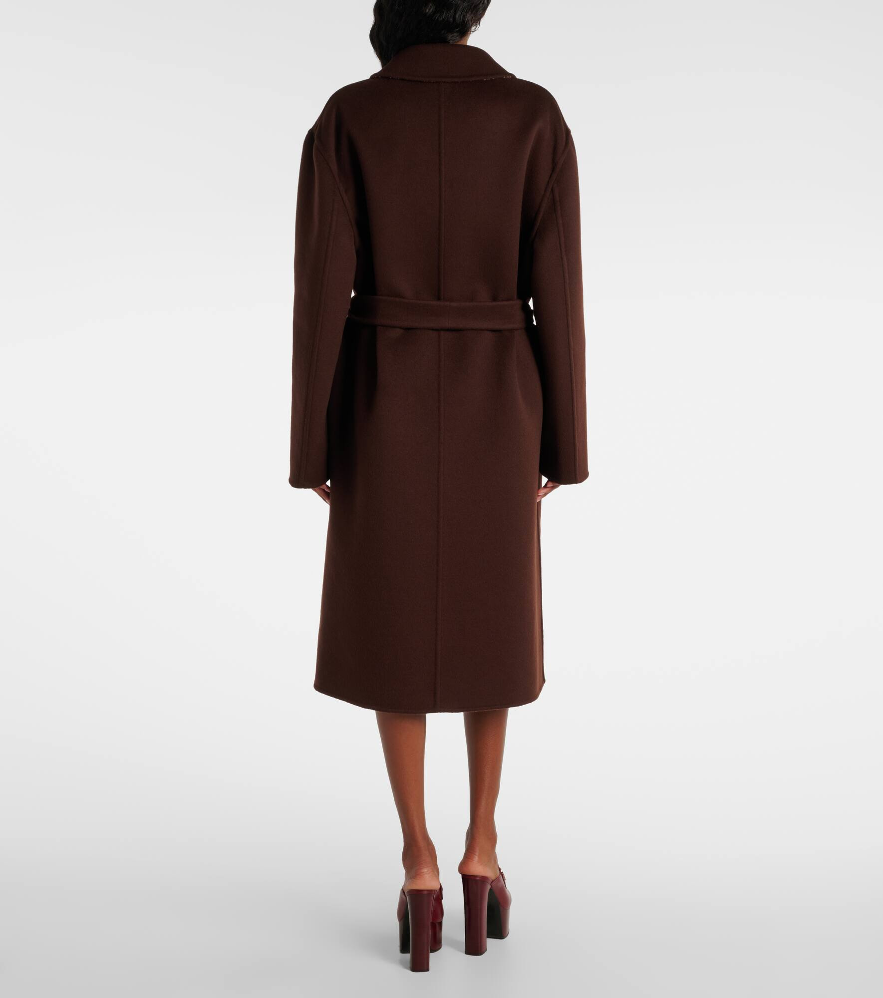 Single-breasted wool coat - 3
