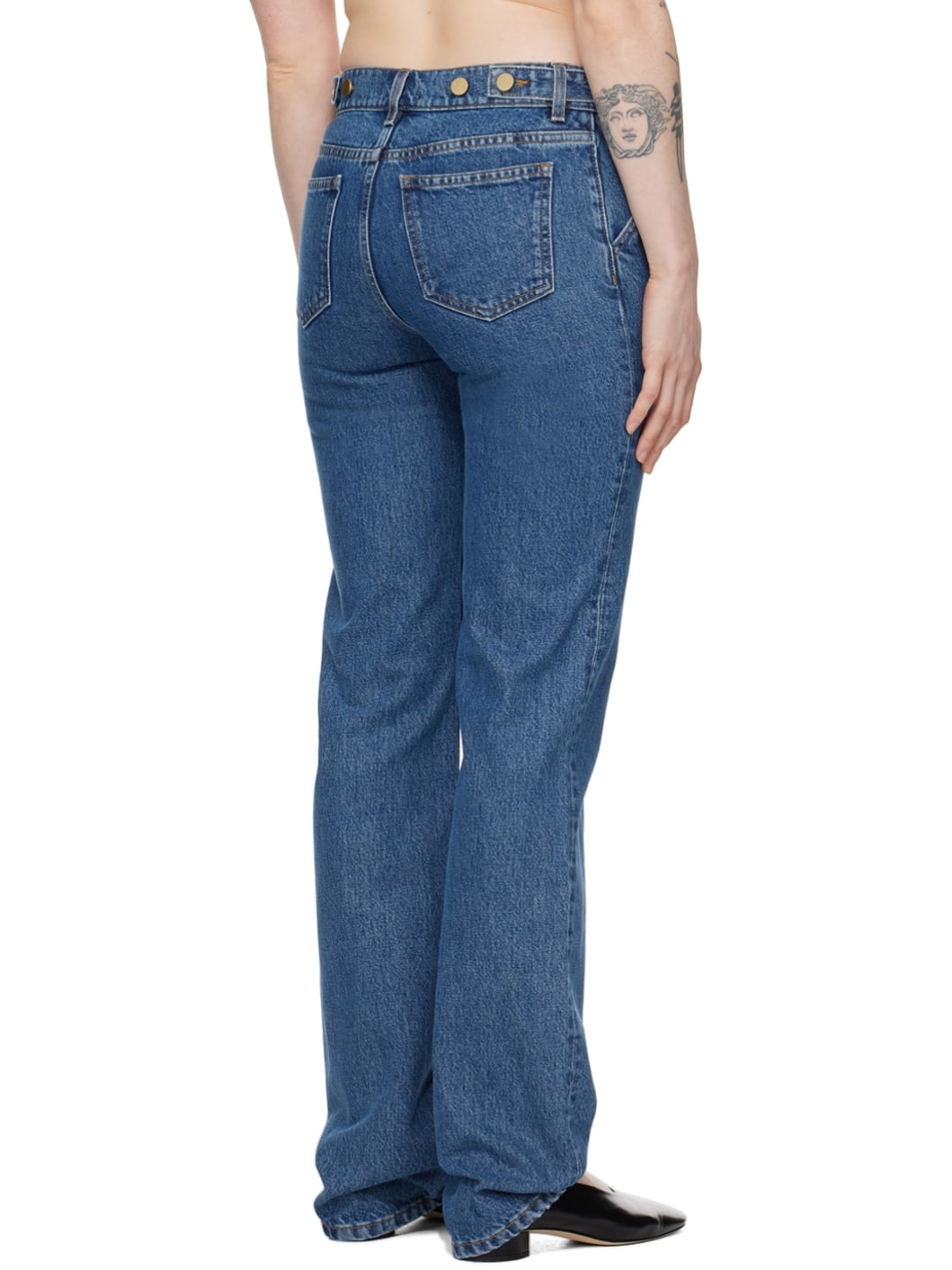 Blue Classic Straight Jeans - 3