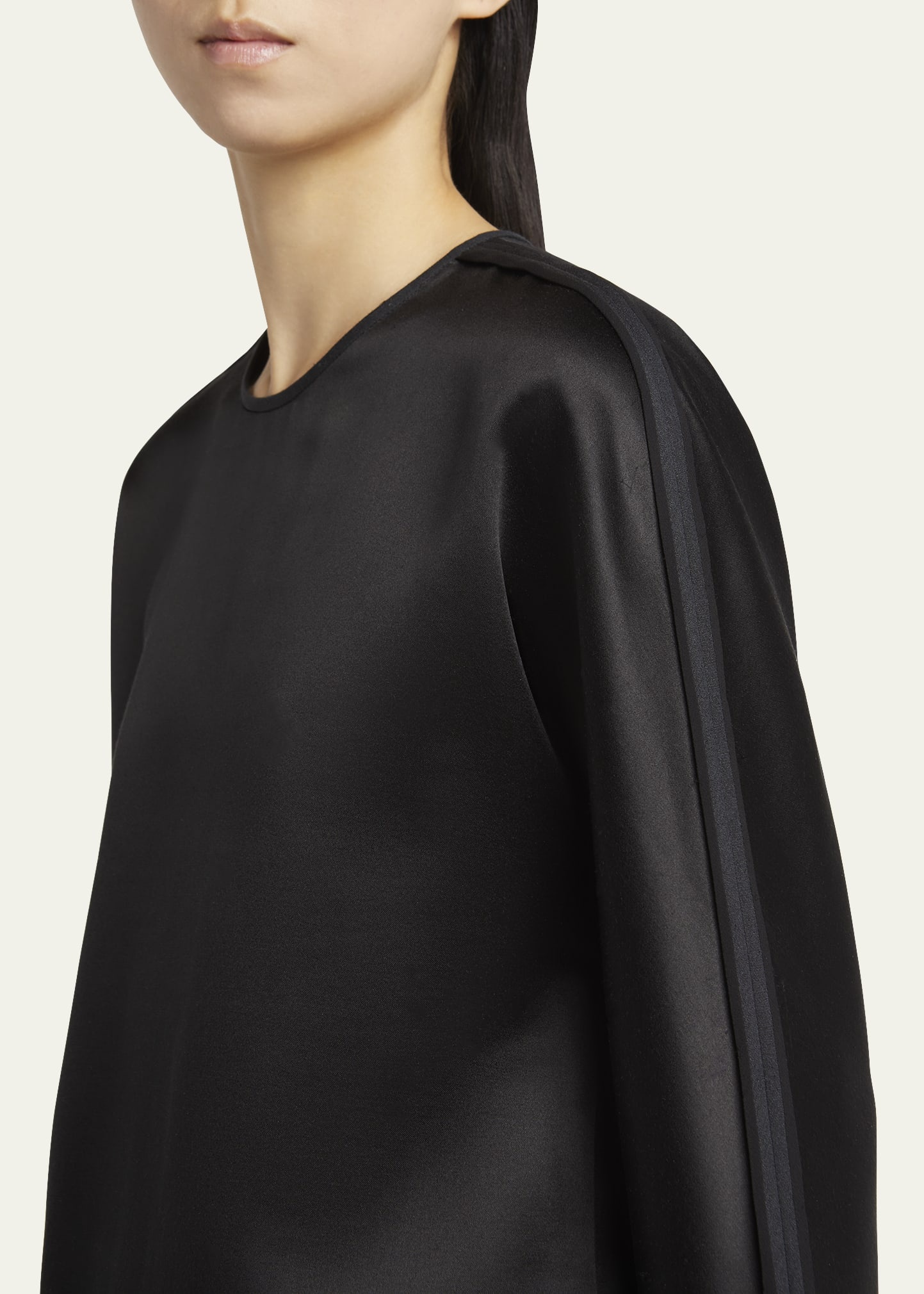 Silk Blouse with Tonal Piping - 5