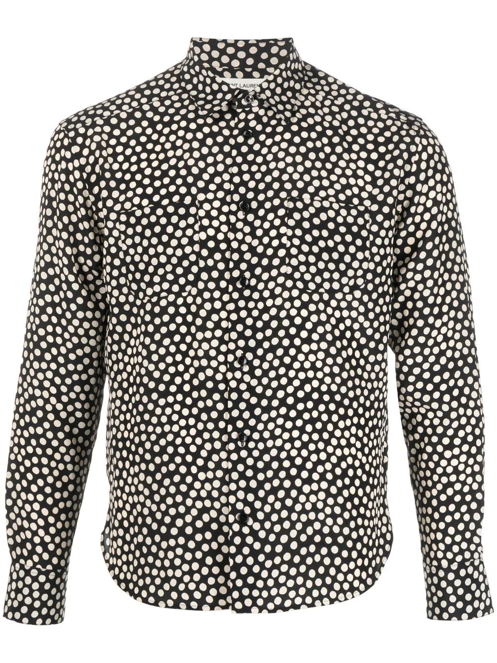 polka-dot silk shirt - 1