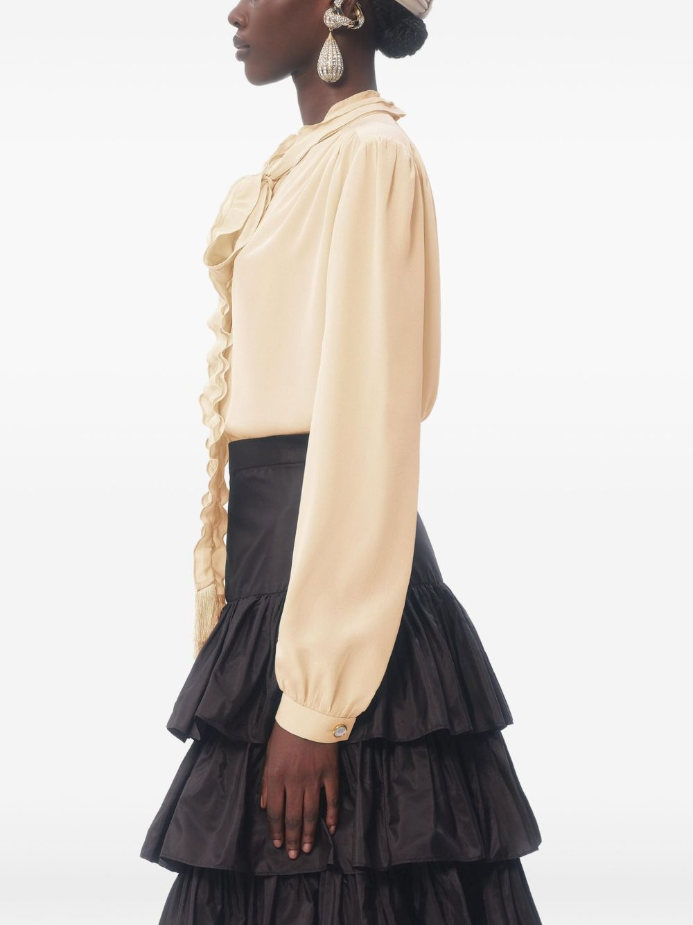 silk blouse - 4