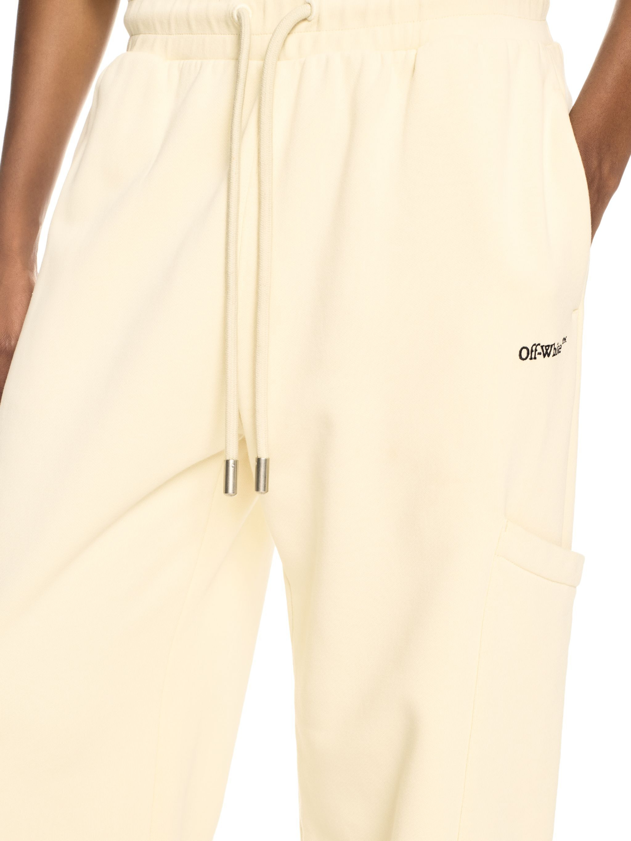 White Bookish Cargo Sweatpants - 5