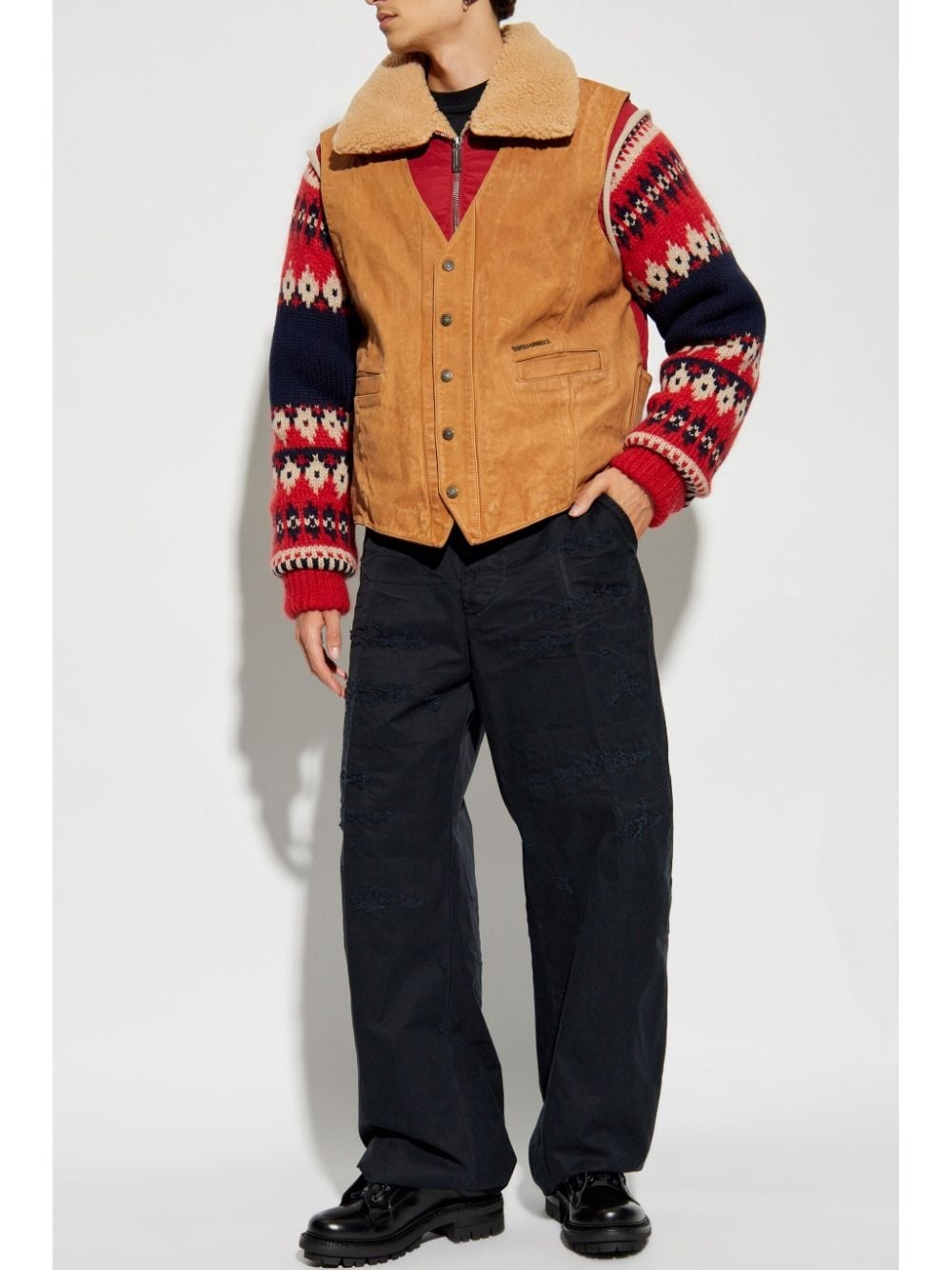 ripped loose-fit trousers - 2