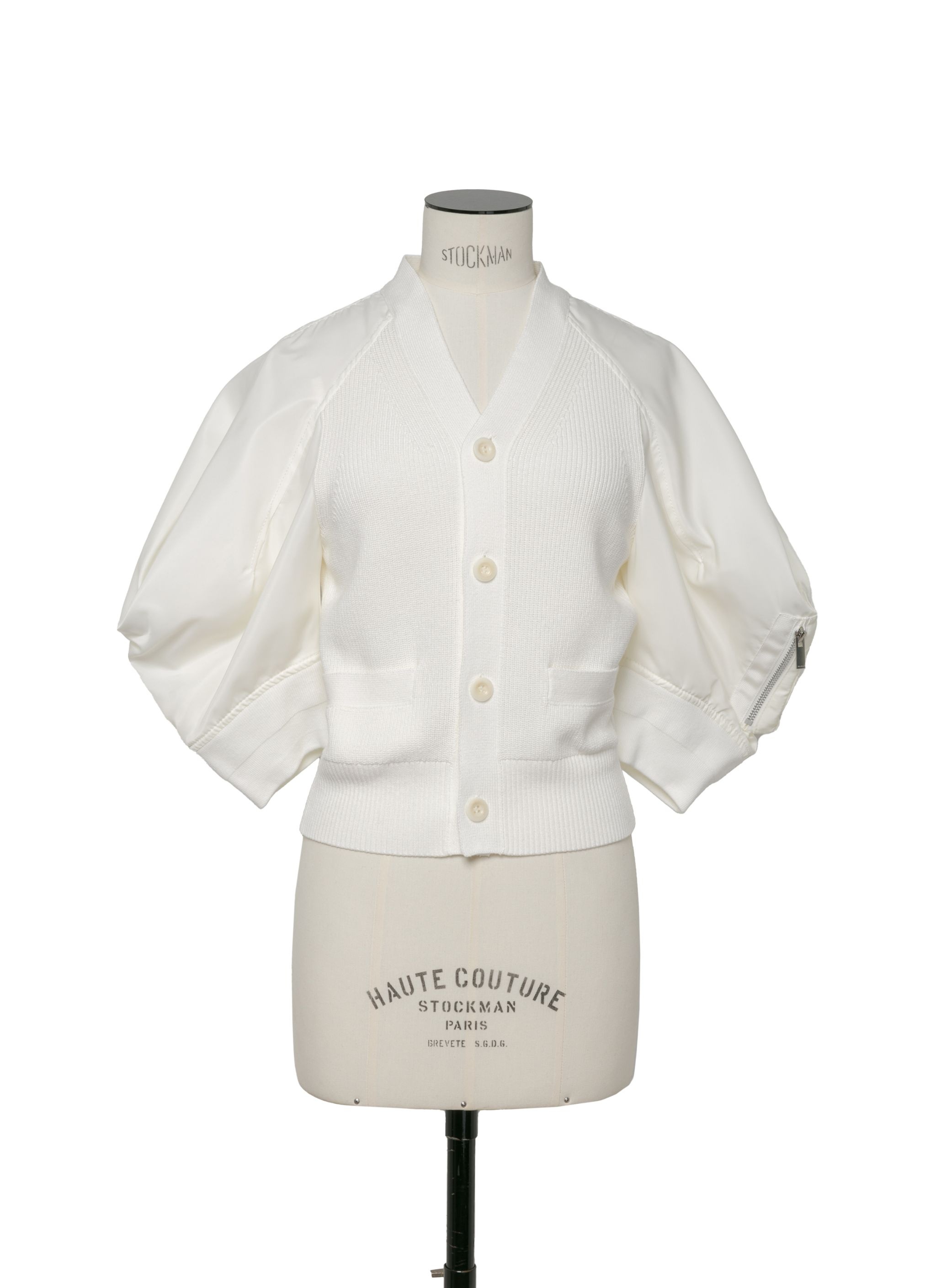 sacai Nylon Twill x Knit Cardigan | REVERSIBLE
