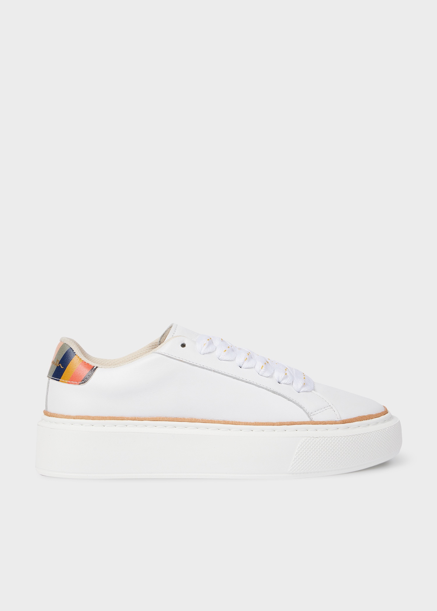 Women's White 'Guppy' Platform Trainers - 1