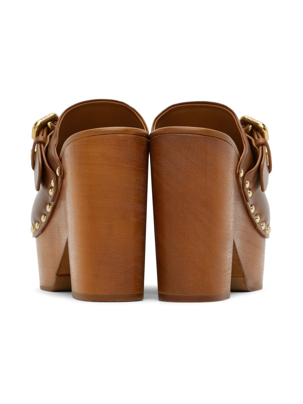Brown Jeannette Wedge Clogs - 2