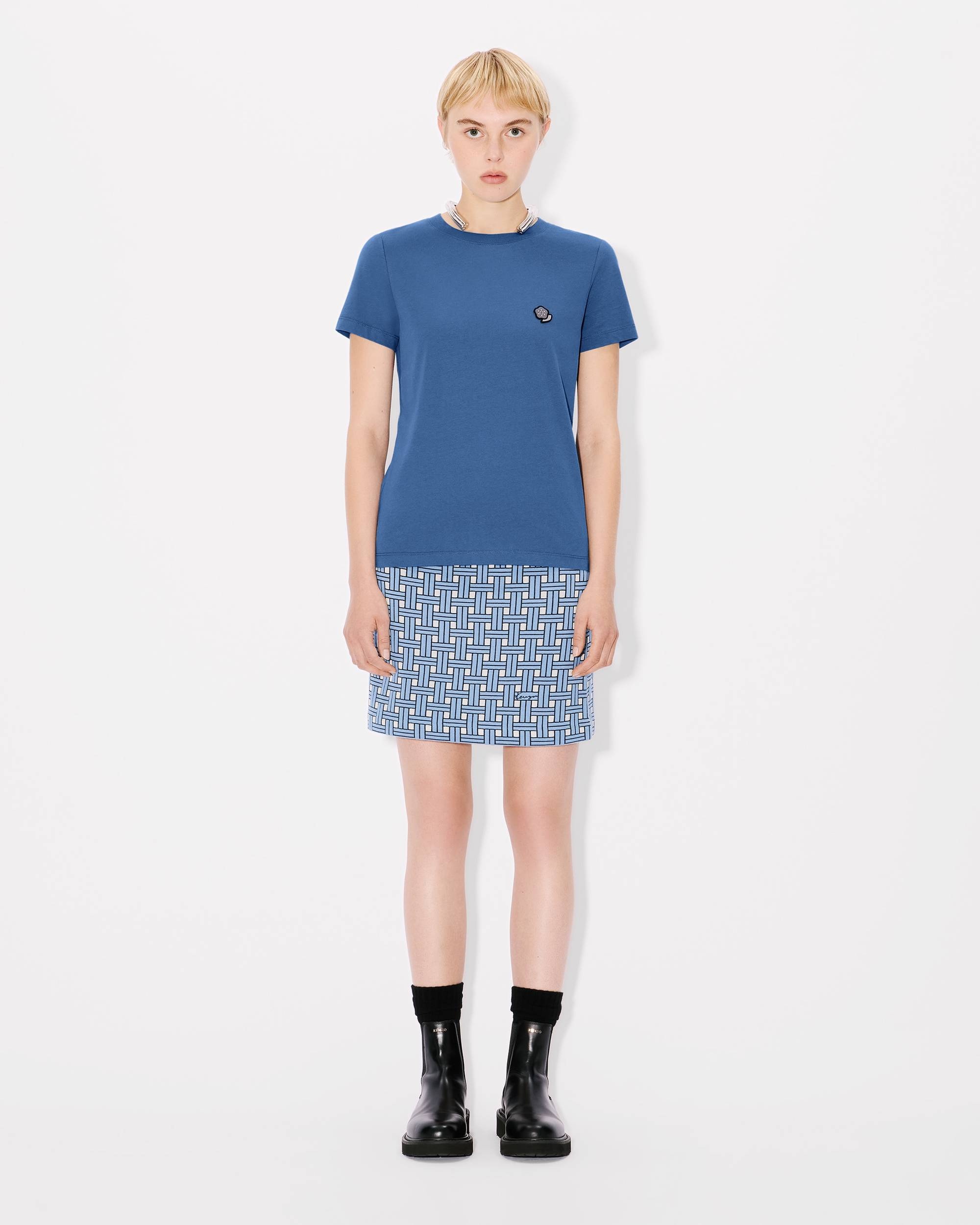 'KENZO Weave' embroidered mini skirt - 3
