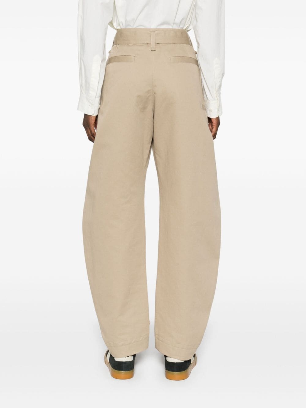 belted tapered trousers - 4
