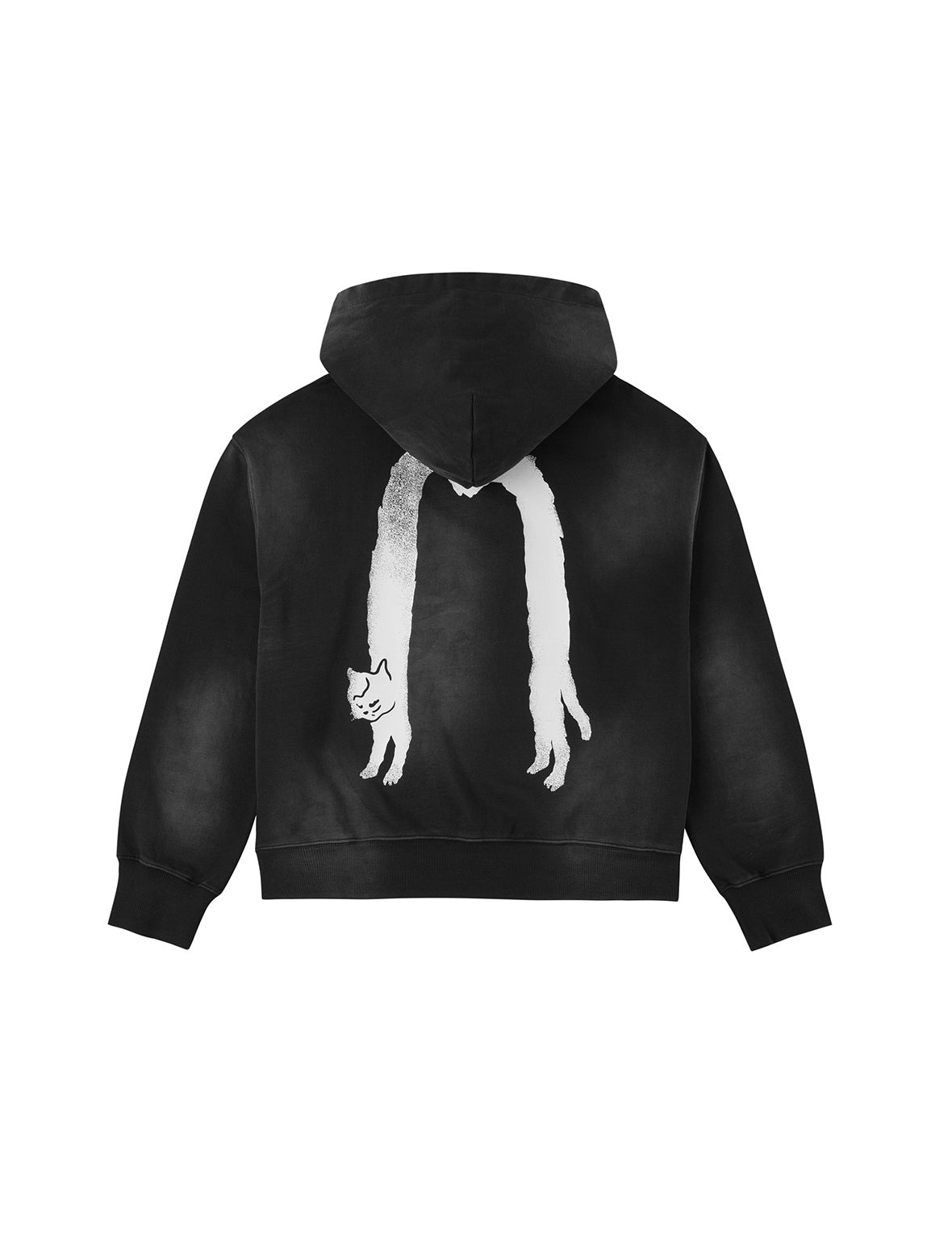 Fuzzy Cat Daicock Print Cropped Hoodie - 10