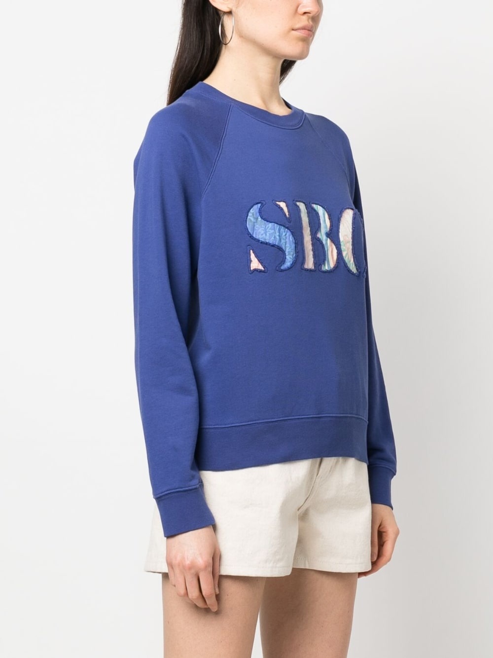 cut-out logo cotton sweatshirt - 3