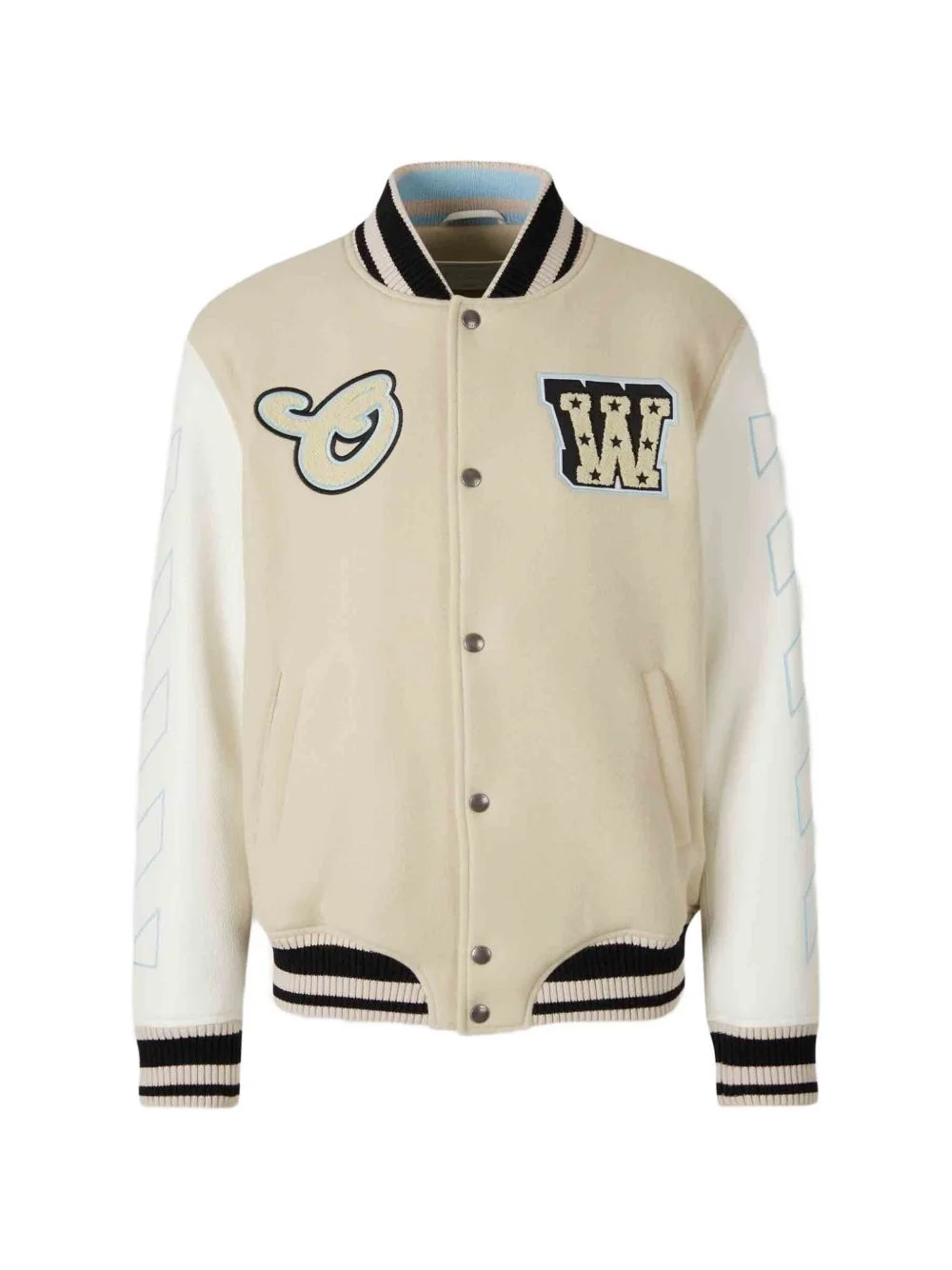 logo-patch bomber jacket - 1