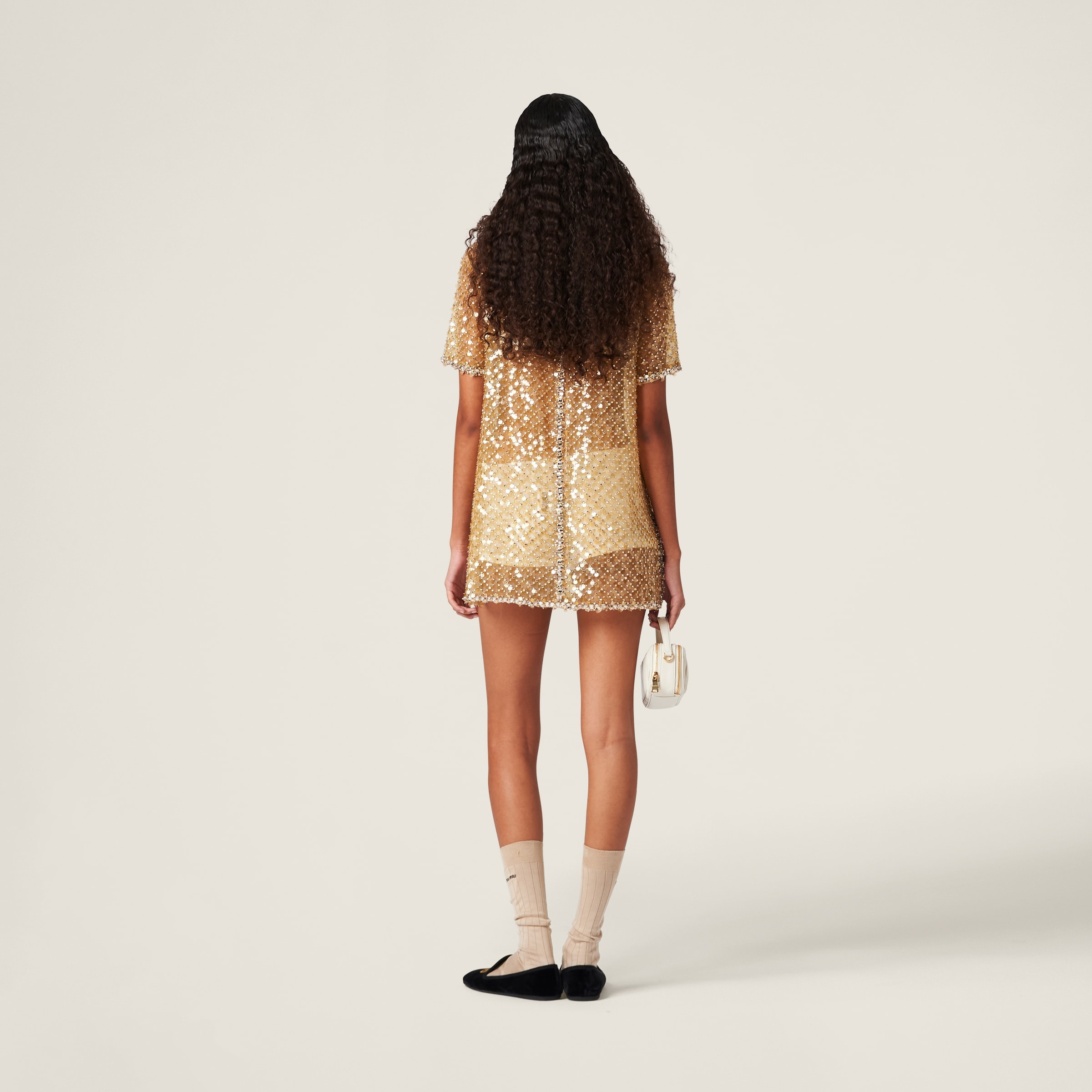 Embroidered organza mini-dress - 3
