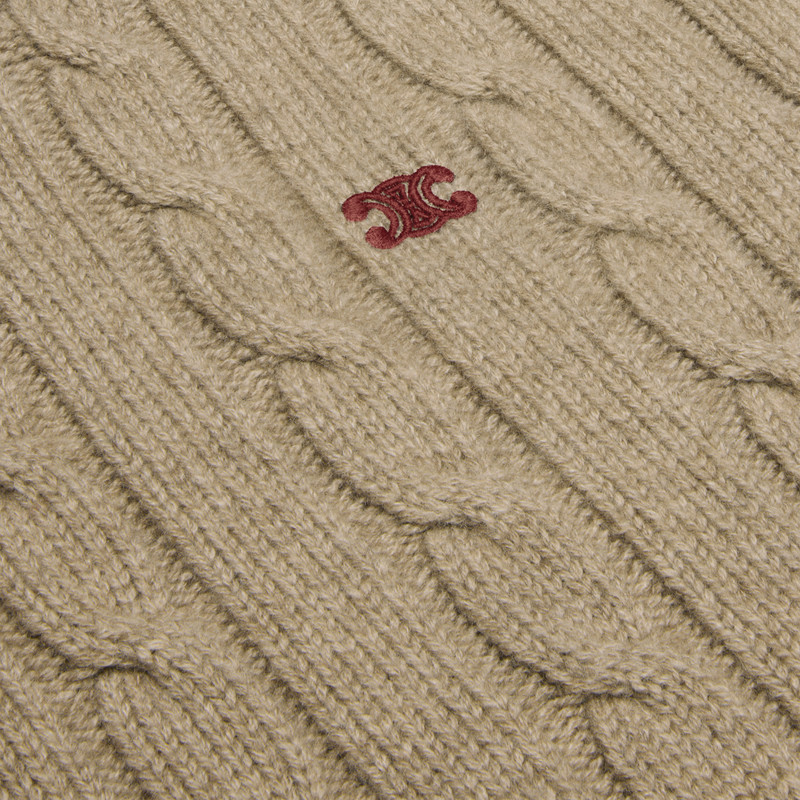 Triomphe cable-knit sweater in cashmere 4