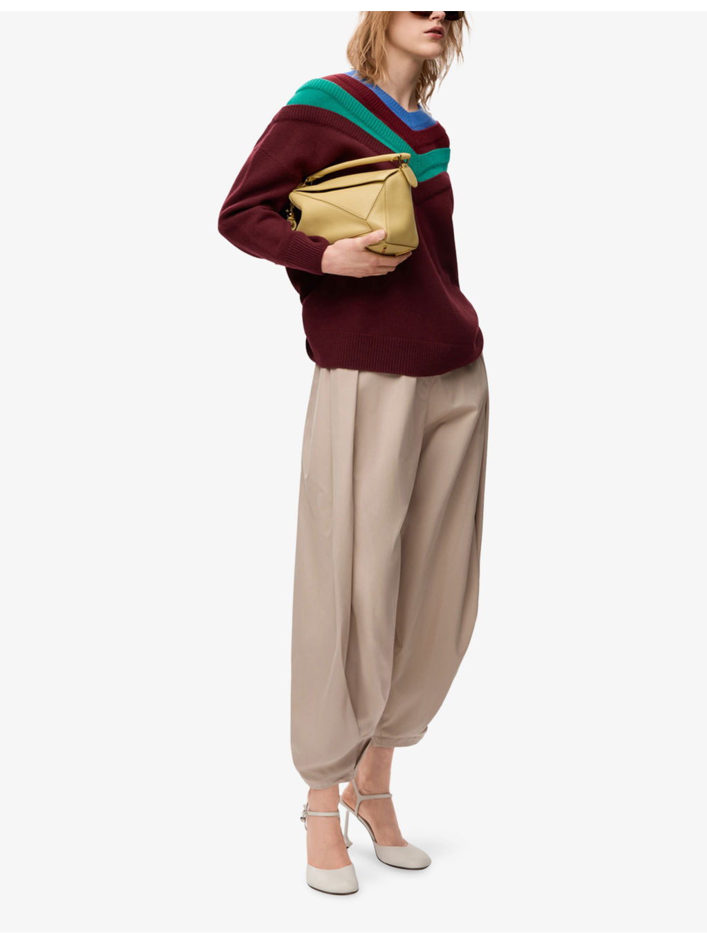 Trompe l’œil V-Neck Wool Jumper - 2