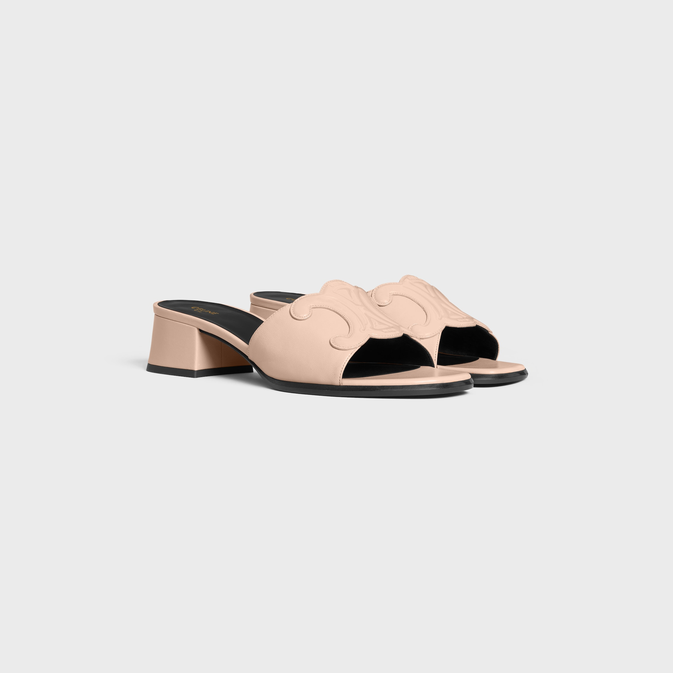 CELINE CLEMENCE MULE IN LAMBSKIN AND PATENT CALFSKIN - 2