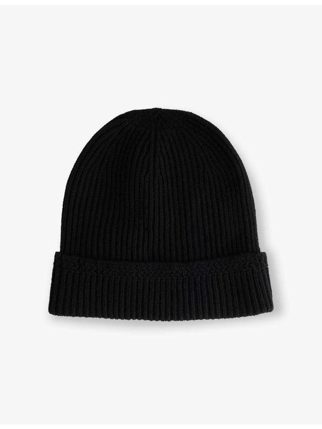 Logo-Patch Ribbed Cashmere-Knit Beanie Hat - 3