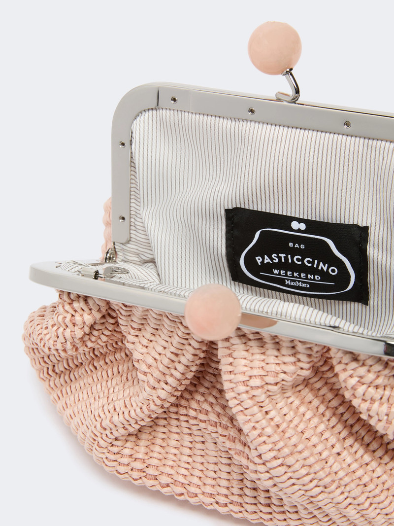 PALMAS Small raffia-effect Pasticcino Bag - ANTIQUE ROSE 5