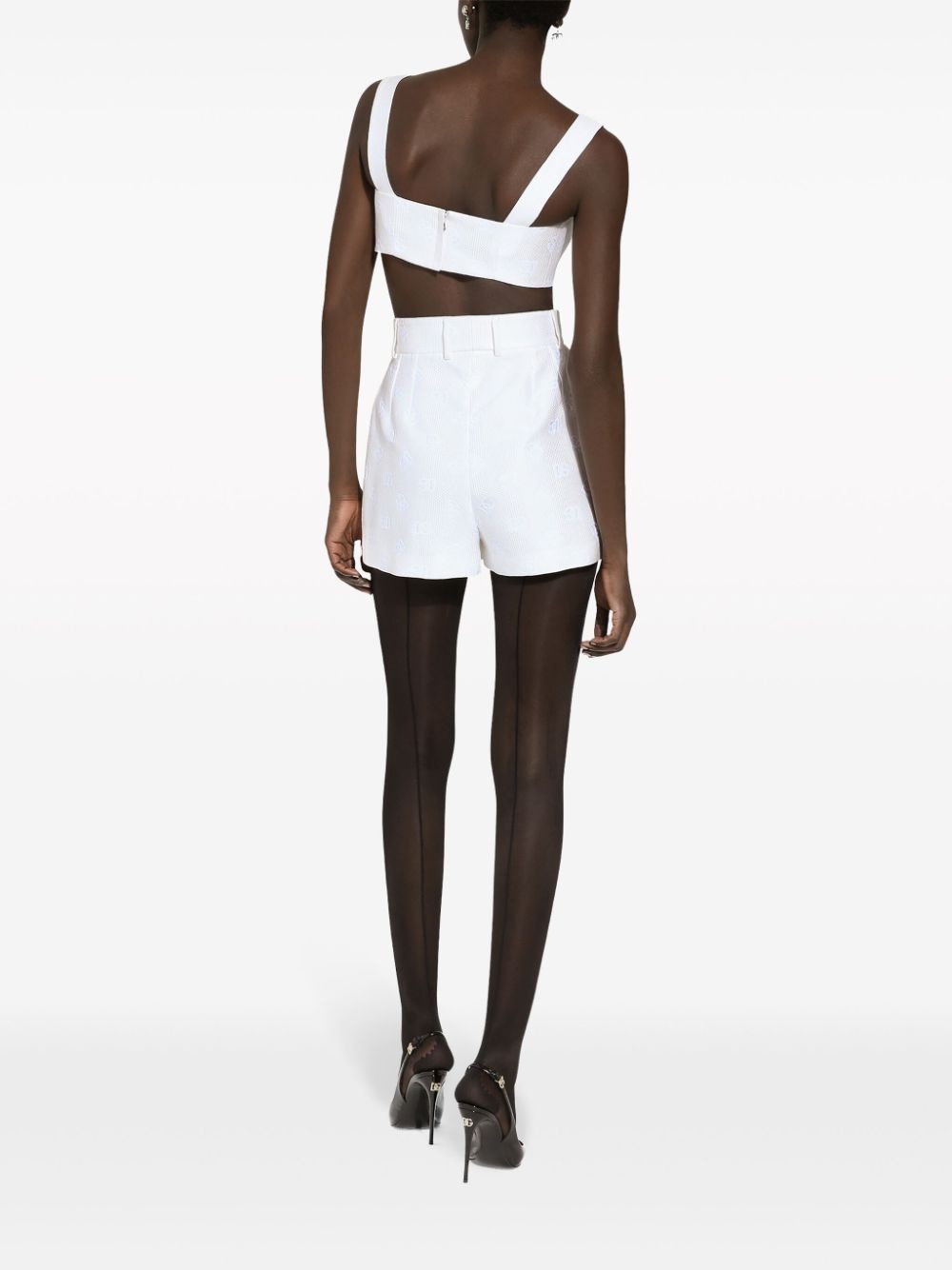 DG jacquard cropped top - 4