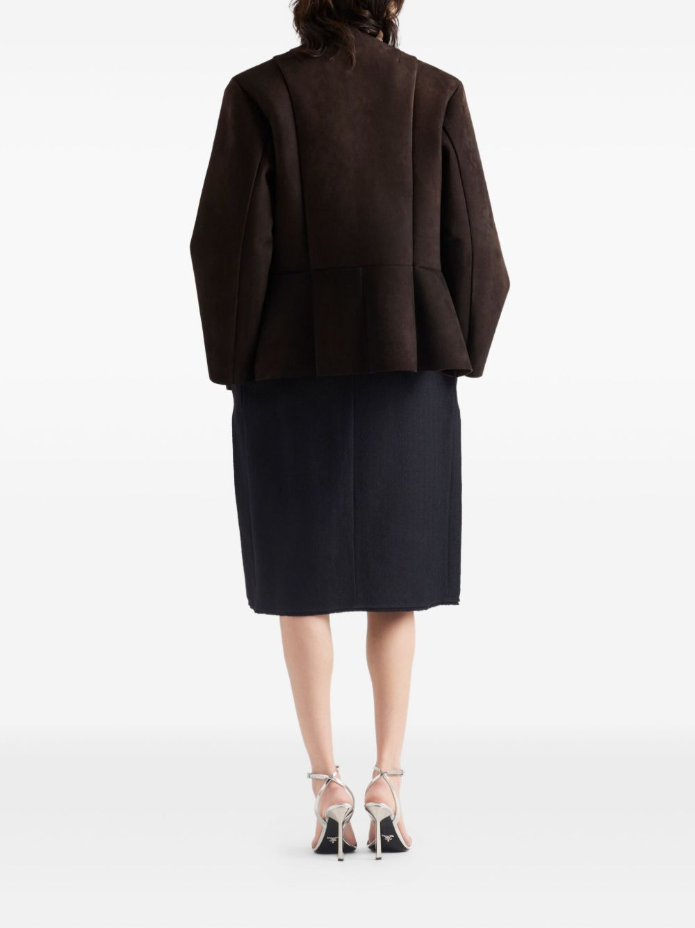 bow-detailed frayed-edge midi skirt - 4