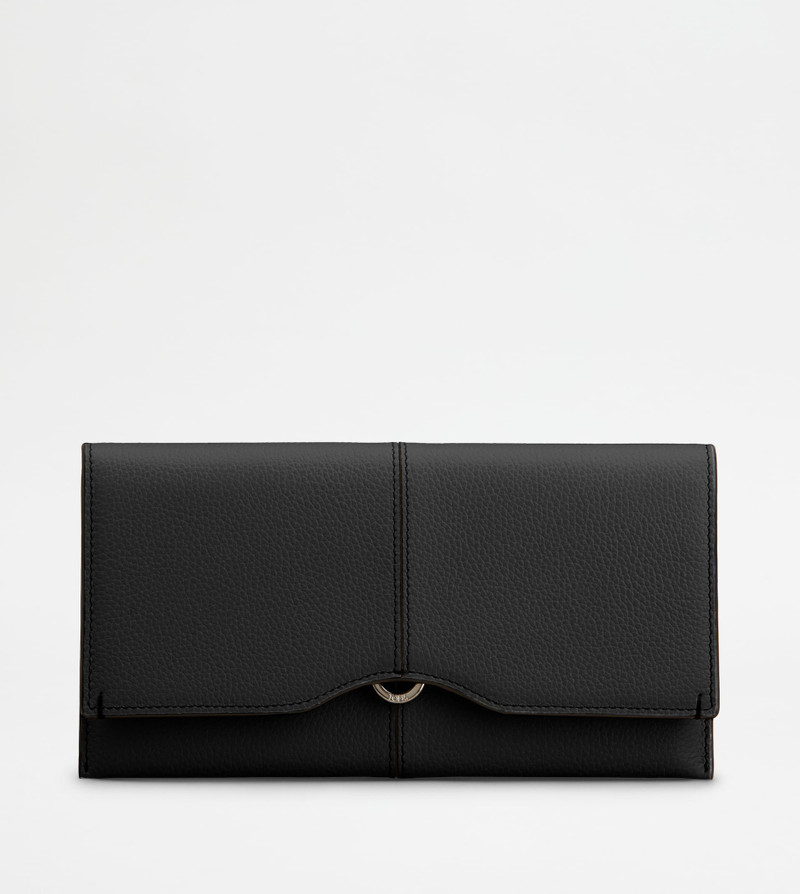 WALLET IN LEATHER - BLACK 1