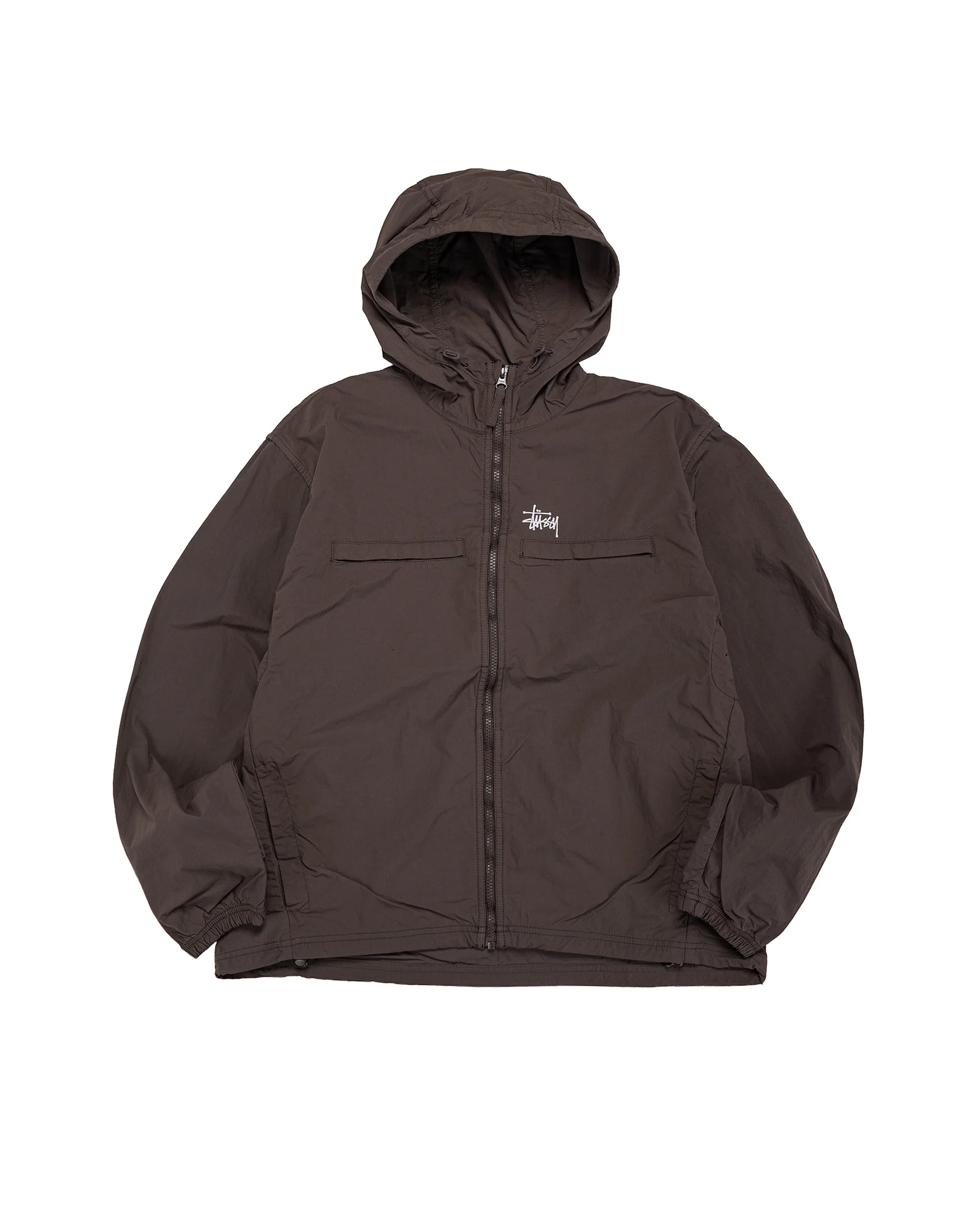 Stüssy Lightweight Hooded Jacket Brown - 1