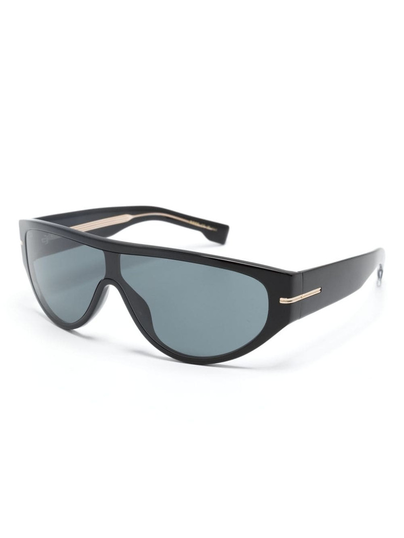 BOSS blue-tinted oval-frame sunglasses outlook