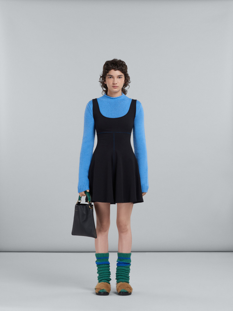 Marni VENICE SMALL BAG IN BLACK LEATHER outlook