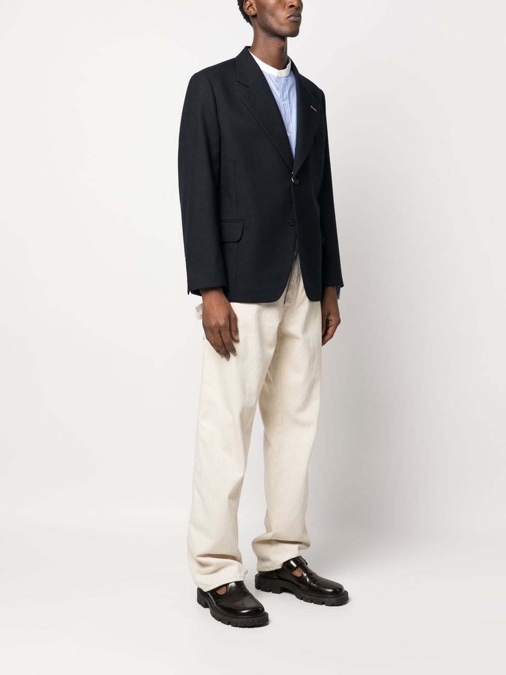 single-breasted four-stitch jacket - 3