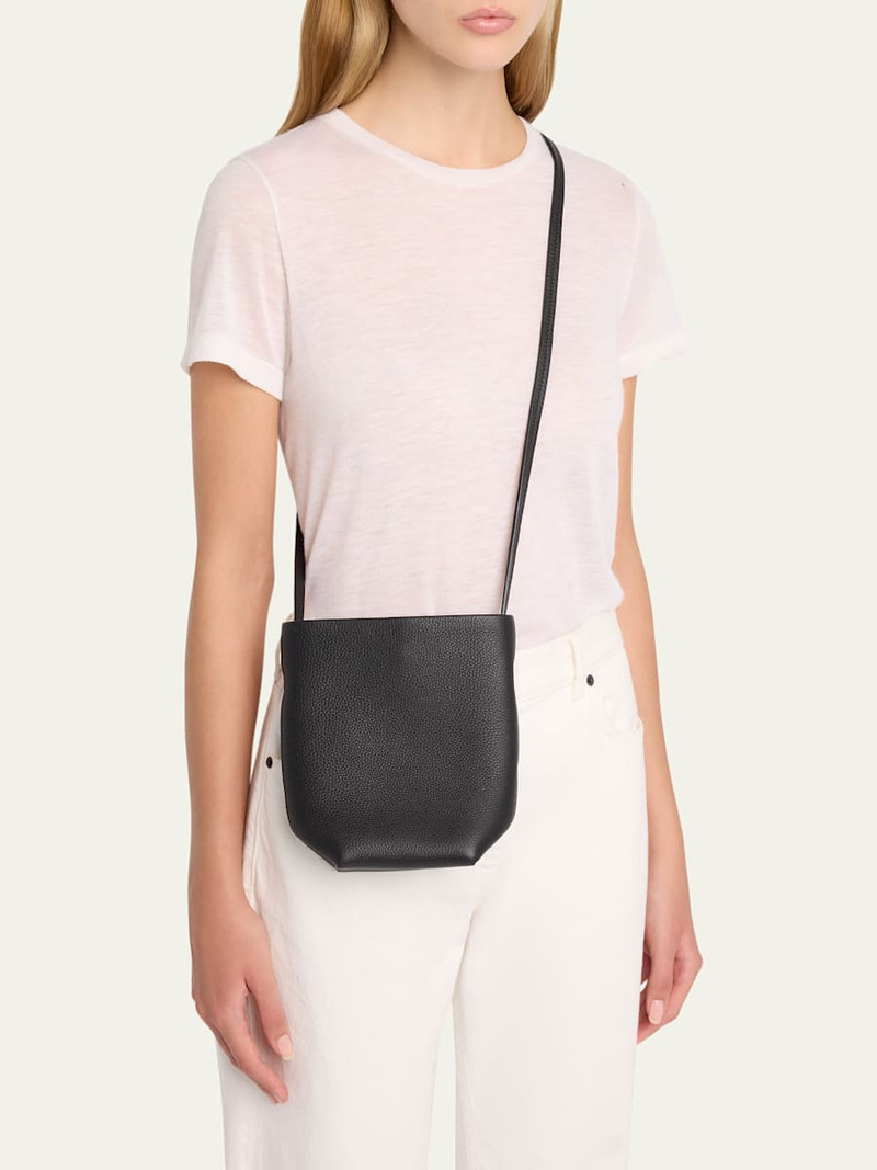 The Row Park North-South Crossbody Tote Bag in Leather outlook