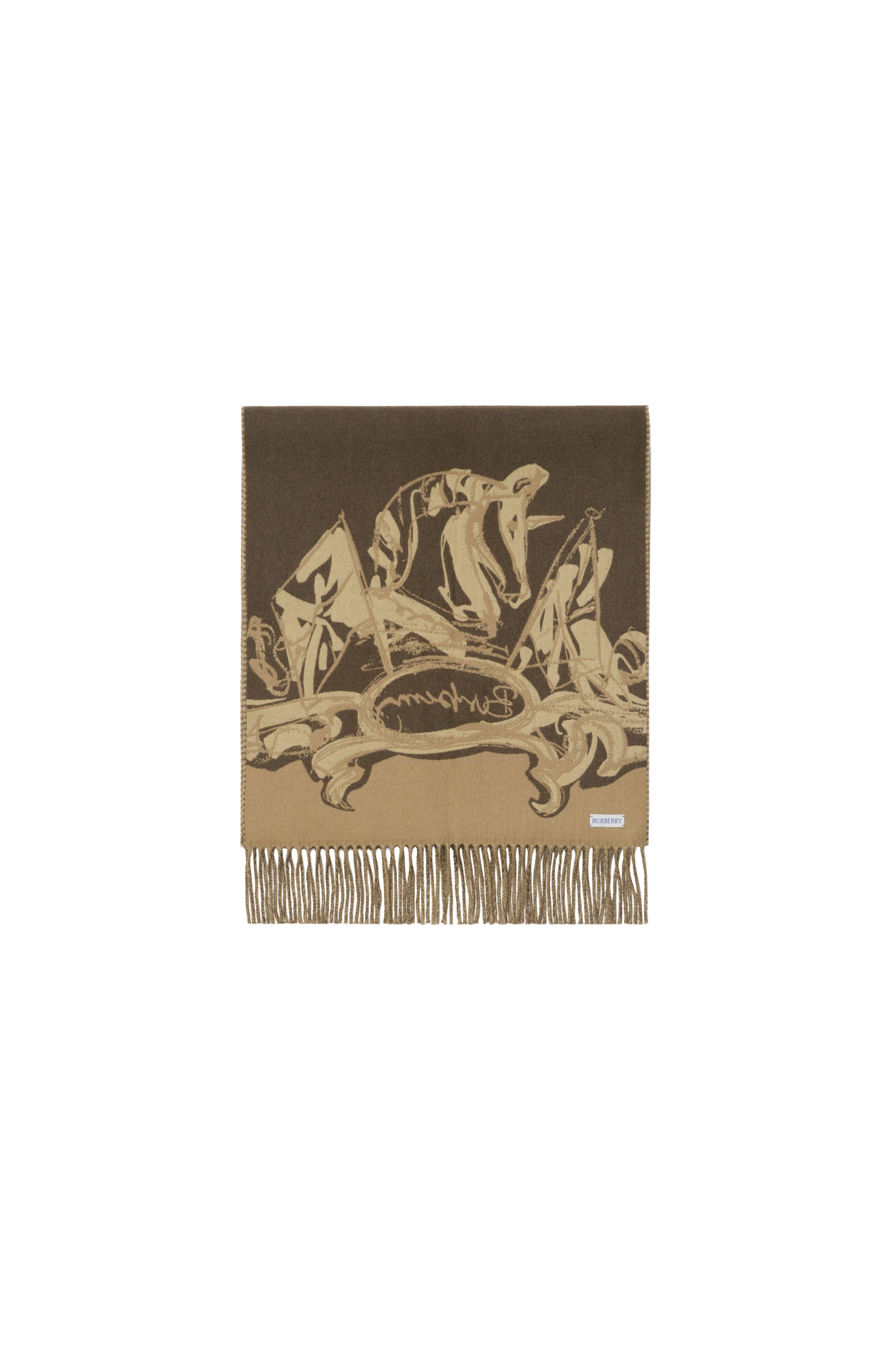 burberry Tower Bridge Cashmere Scarf in Sand at Nordstrom - 4