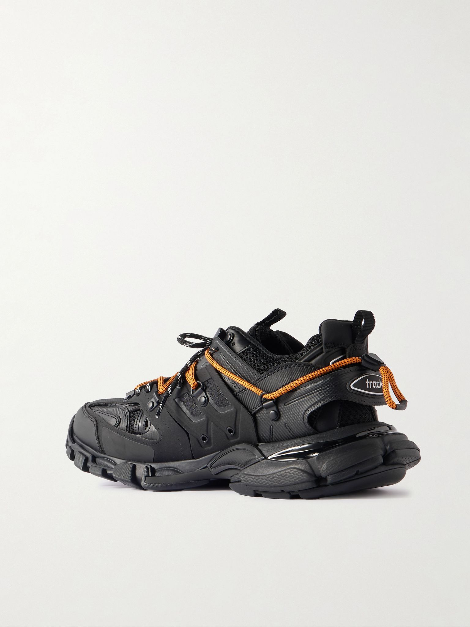Track Trail Logo-Print TPU and Shell Sneakers Black - 4
