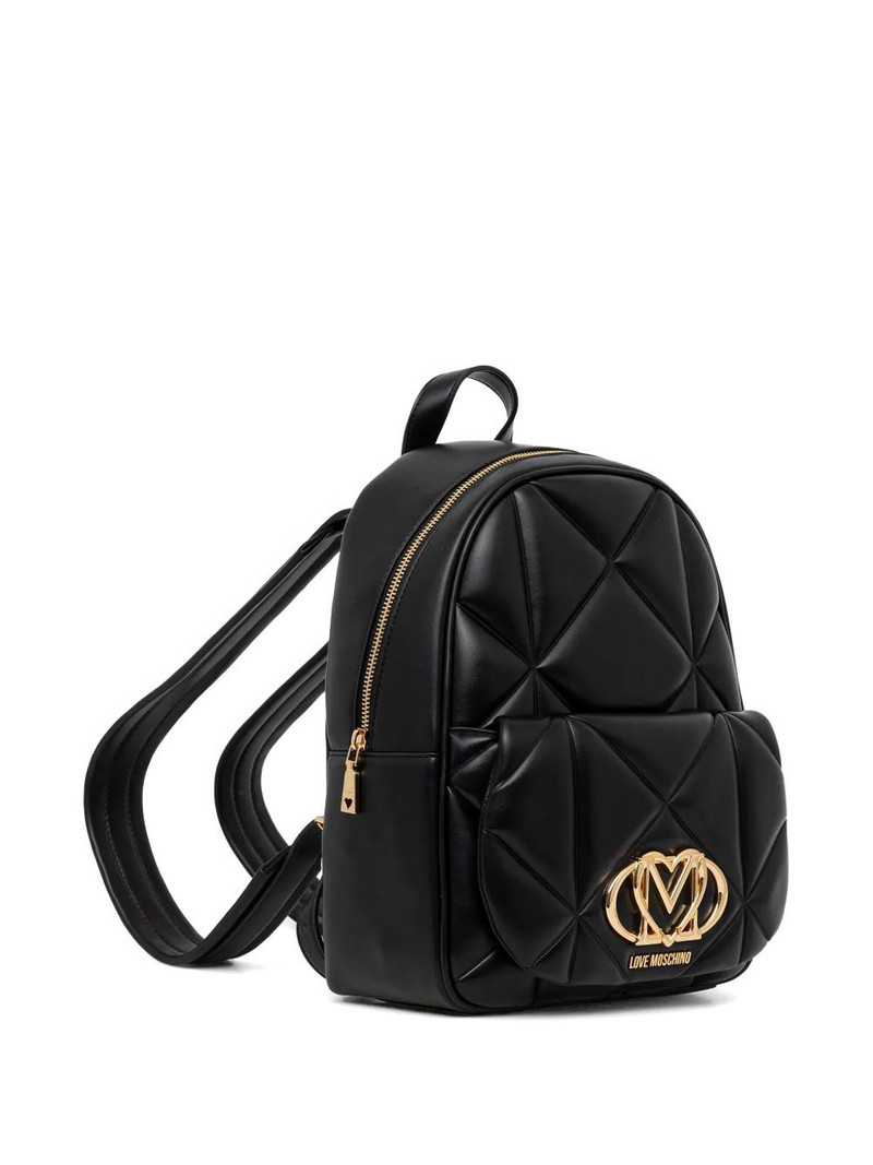 quilted logo-detail backpack 3