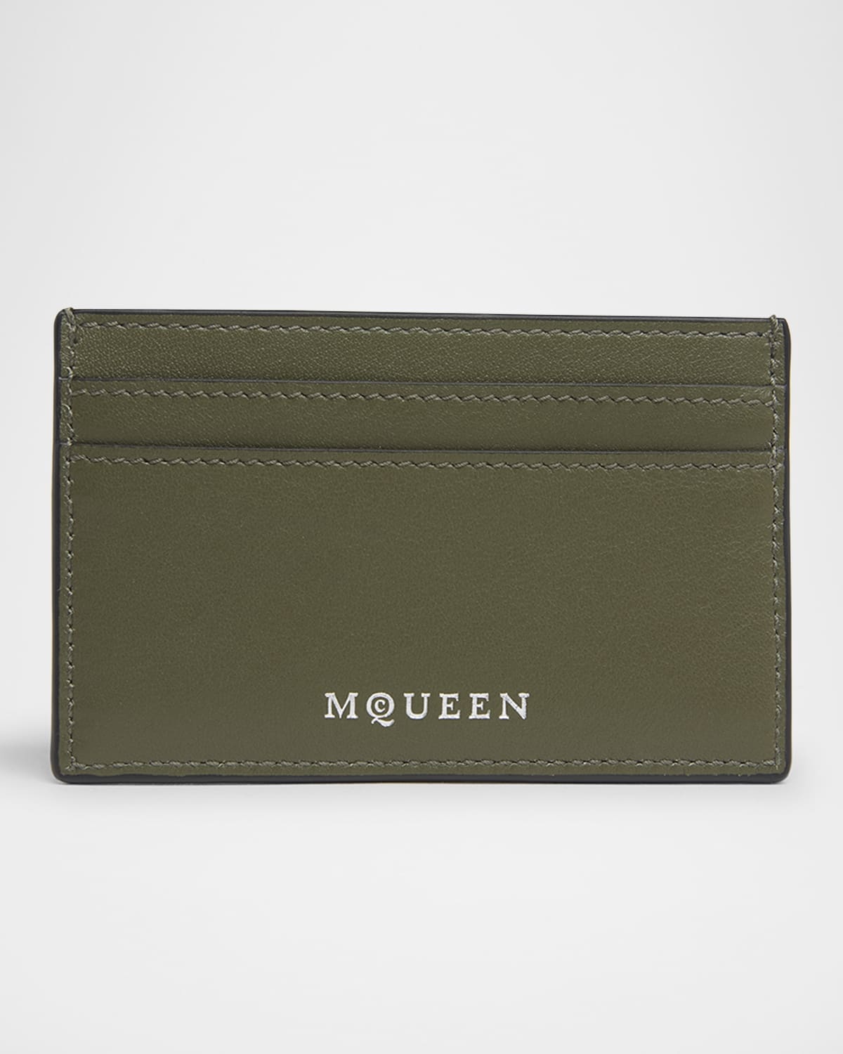 Men's Skull Logo Leather Card Holder - 4