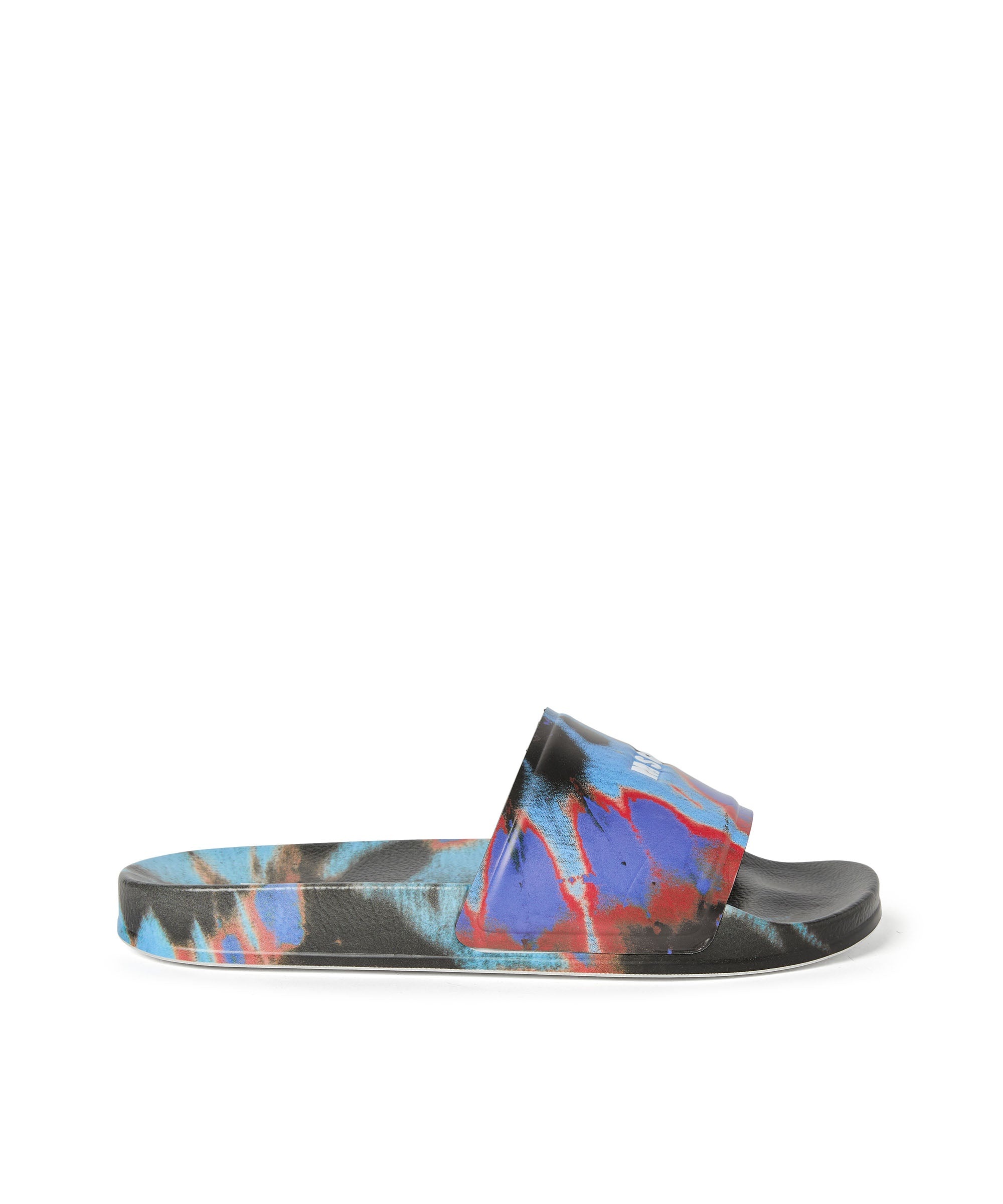 Tie dye pool slippers with MSGM micro logo - 1