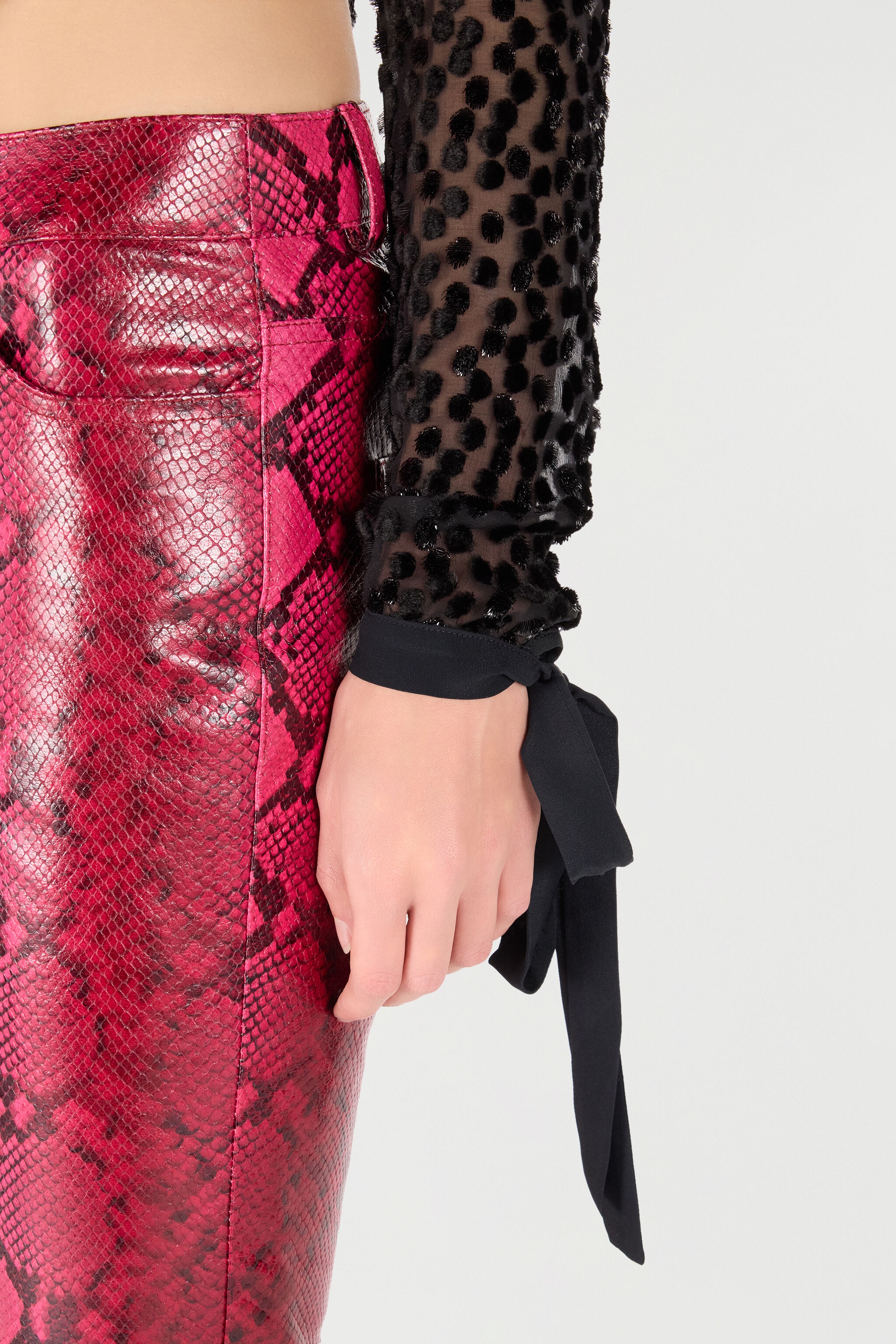 Polka-Dot Shirt-Style Bodysuit - 7