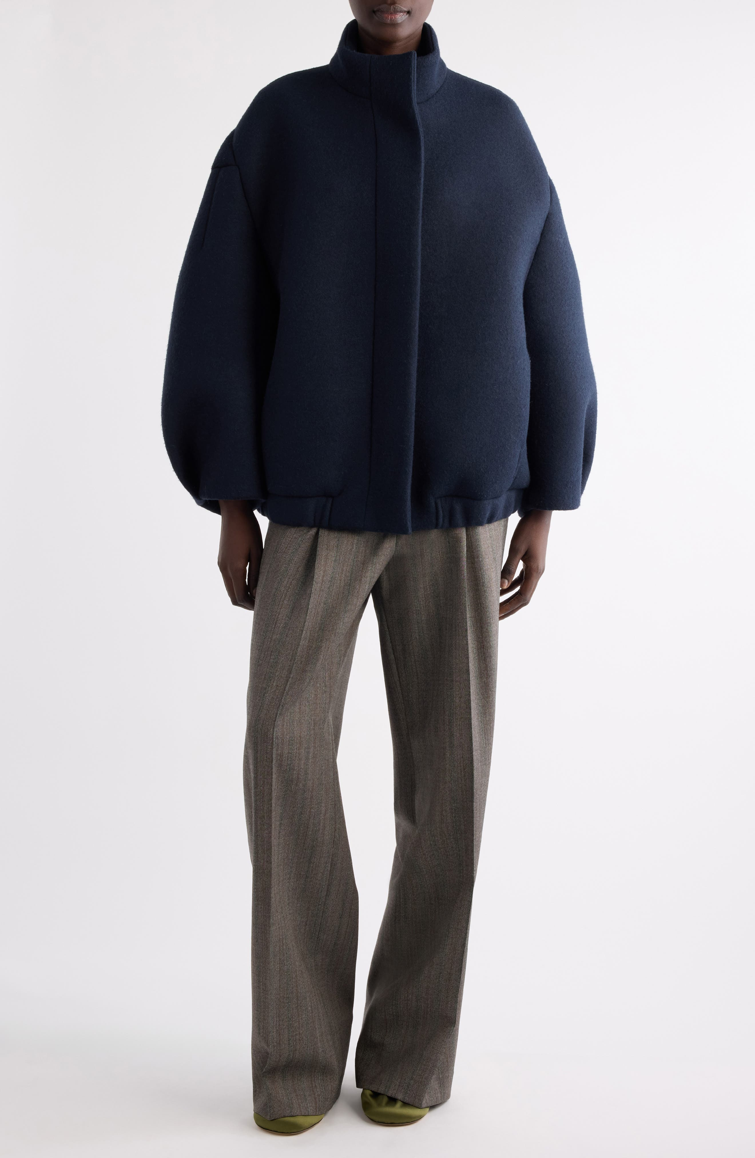 Dries Van Noten Voles Oversize Wool Jacket in Navy at Nordstrom - 2