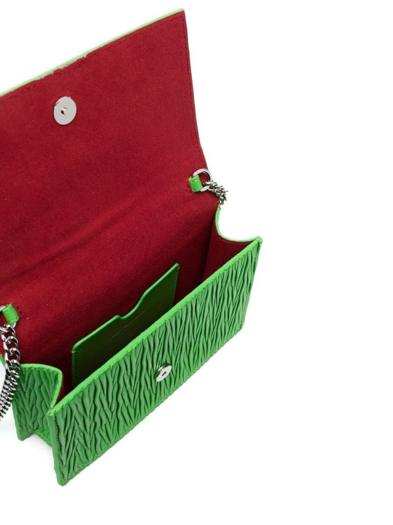 skull-stud pleated leather bag 5