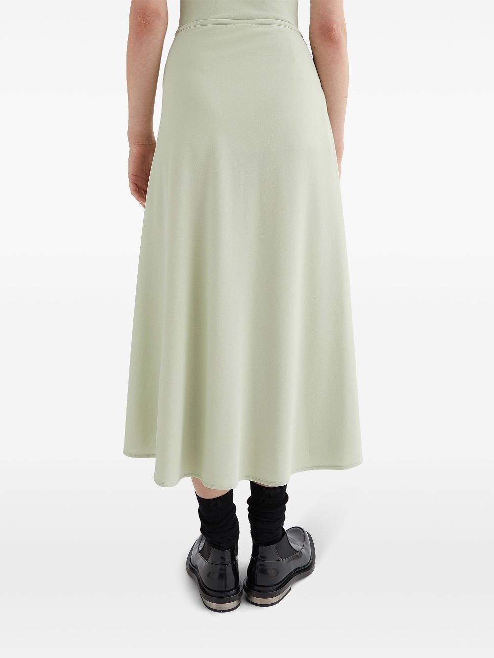Flared zipped midi skirt - 4