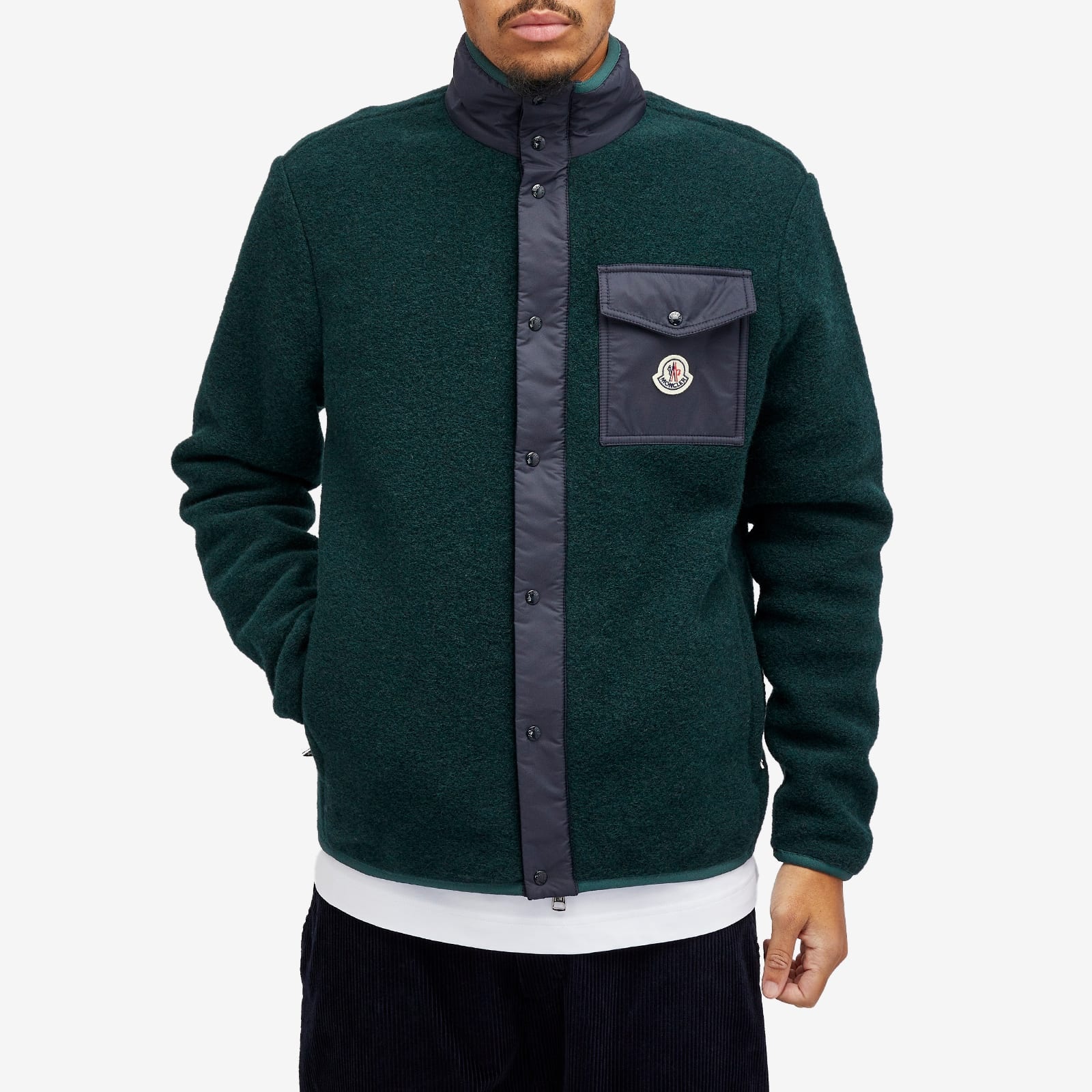 Moncler Fleece Button Down Jacket - 2