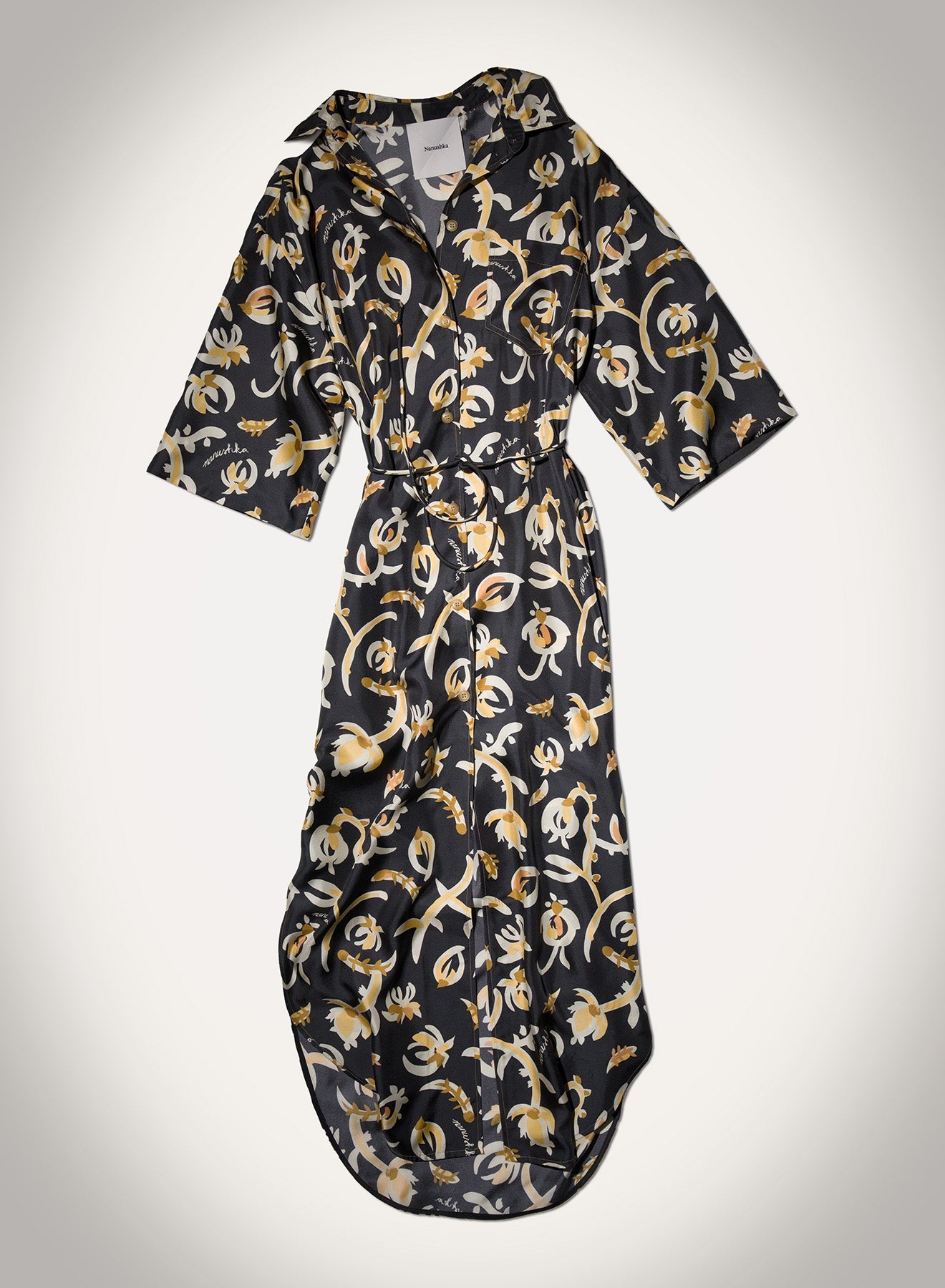 Printed Silk Twill Shirt Dress - 2