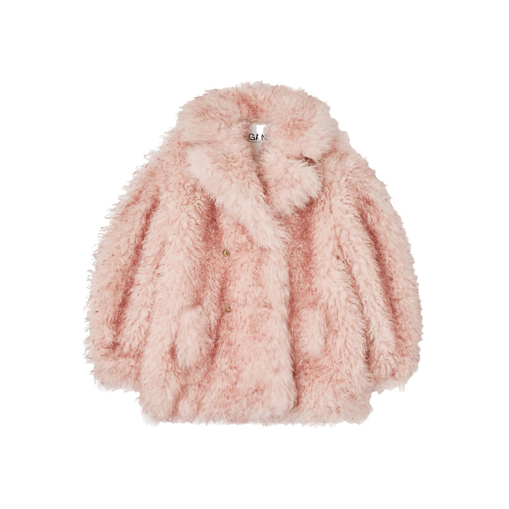 Ganni Pink Coats - Oversized Coats Women - 1
