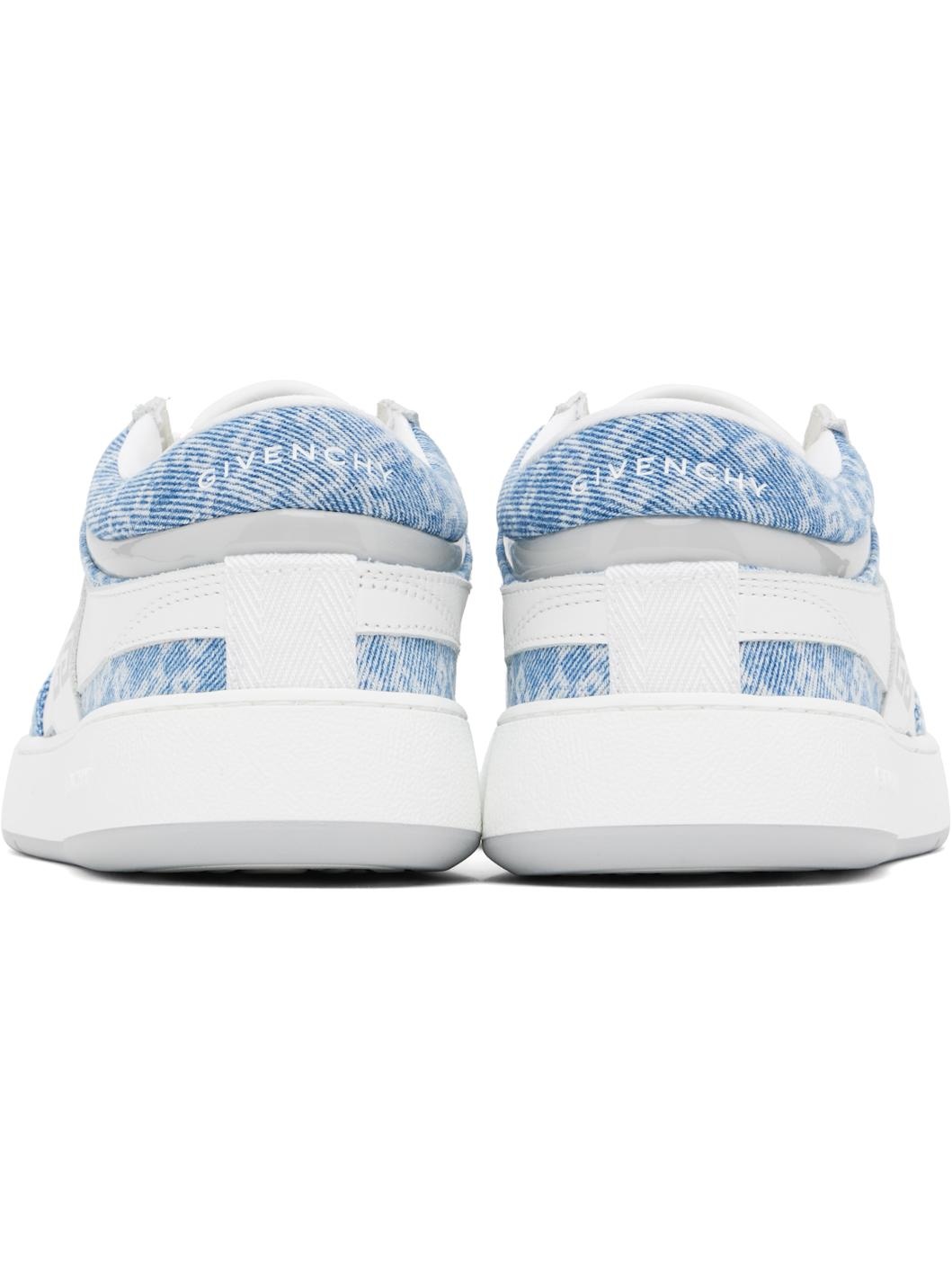White & Blue G Move Sneakers - 2