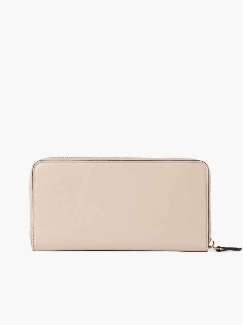 CHLOÉ ICONIC ZIPPED LONG WALLET IN SHINY LEATHER 4