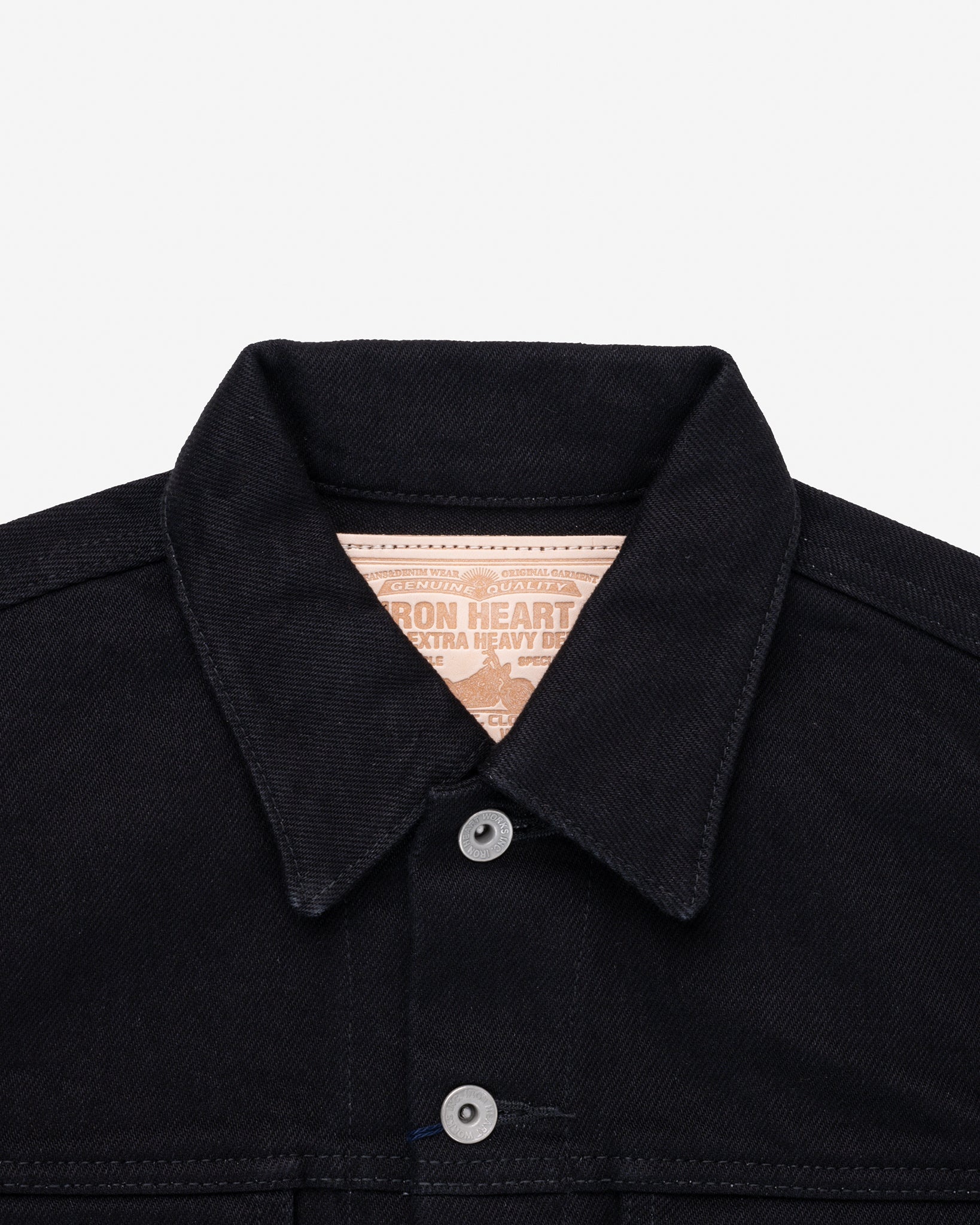 IH-526-SBG 21oz Selvedge Denim Modified Type III Jacket - Superblack (Fades To Grey) - 6