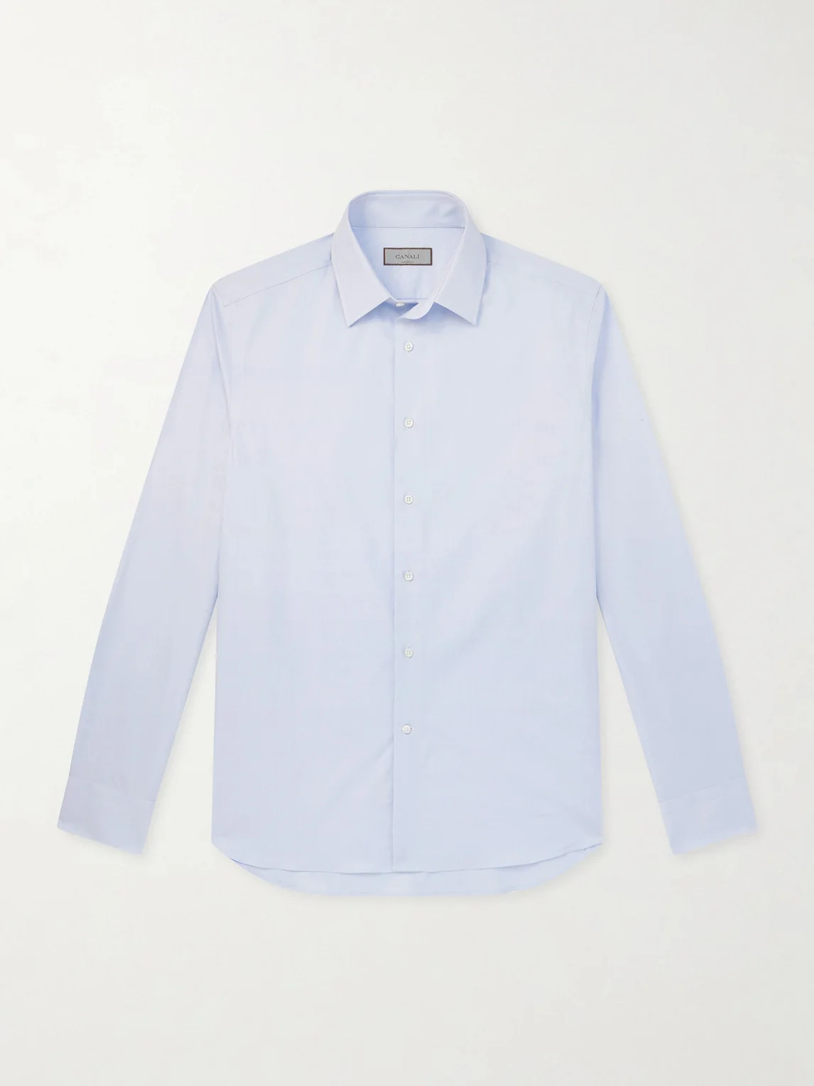 Impeccabile Cutaway-Collar Cotton-Poplin Shirt - 1