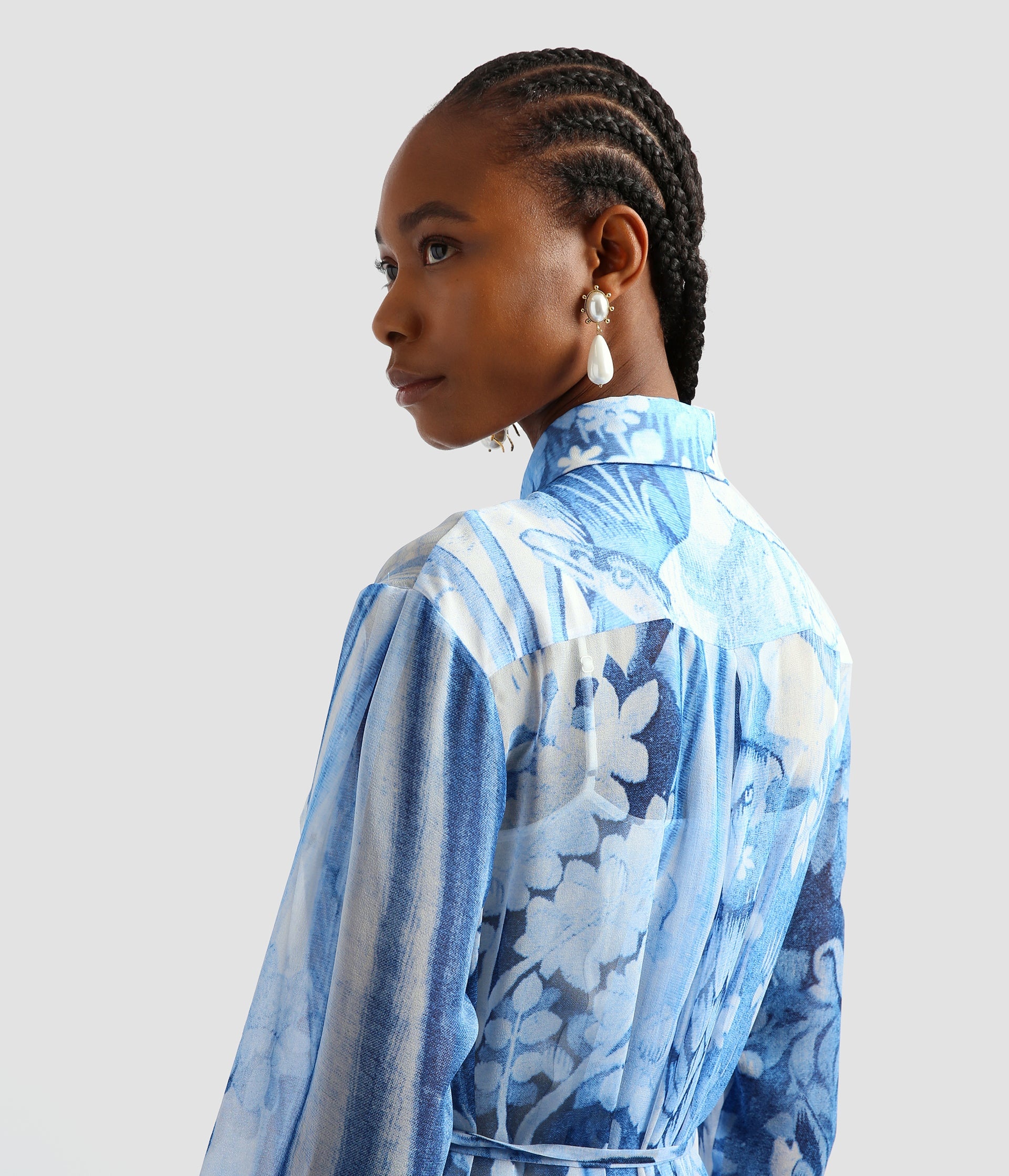 PLEATED DETAIL GOWN - 5