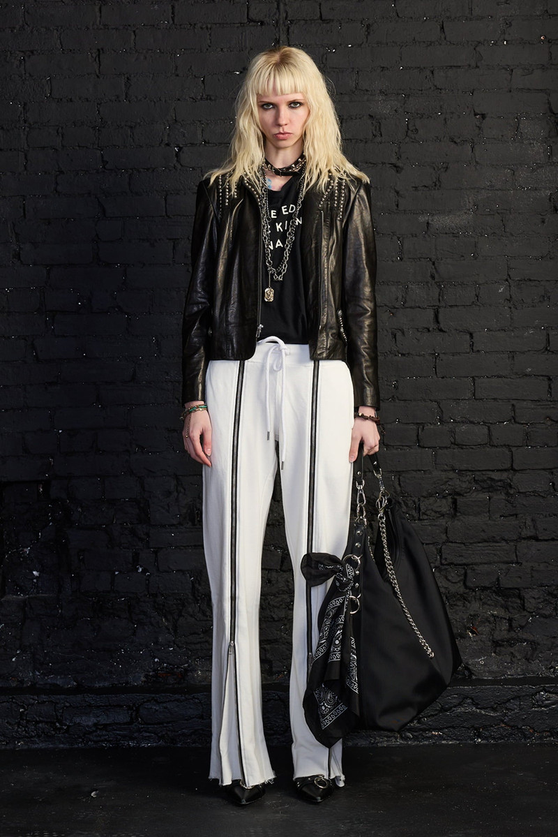 ZIPPERED WIDE LEG SWEATPANT 1