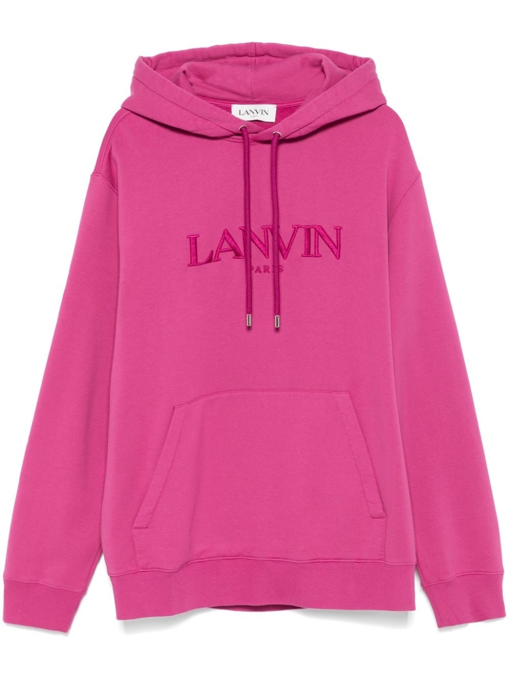 embroidered-logo hoodie - 1