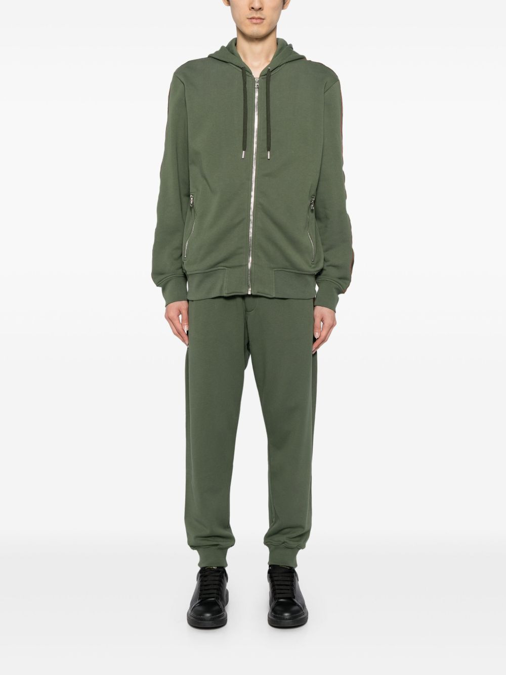slim-fit cotton track pants - 2