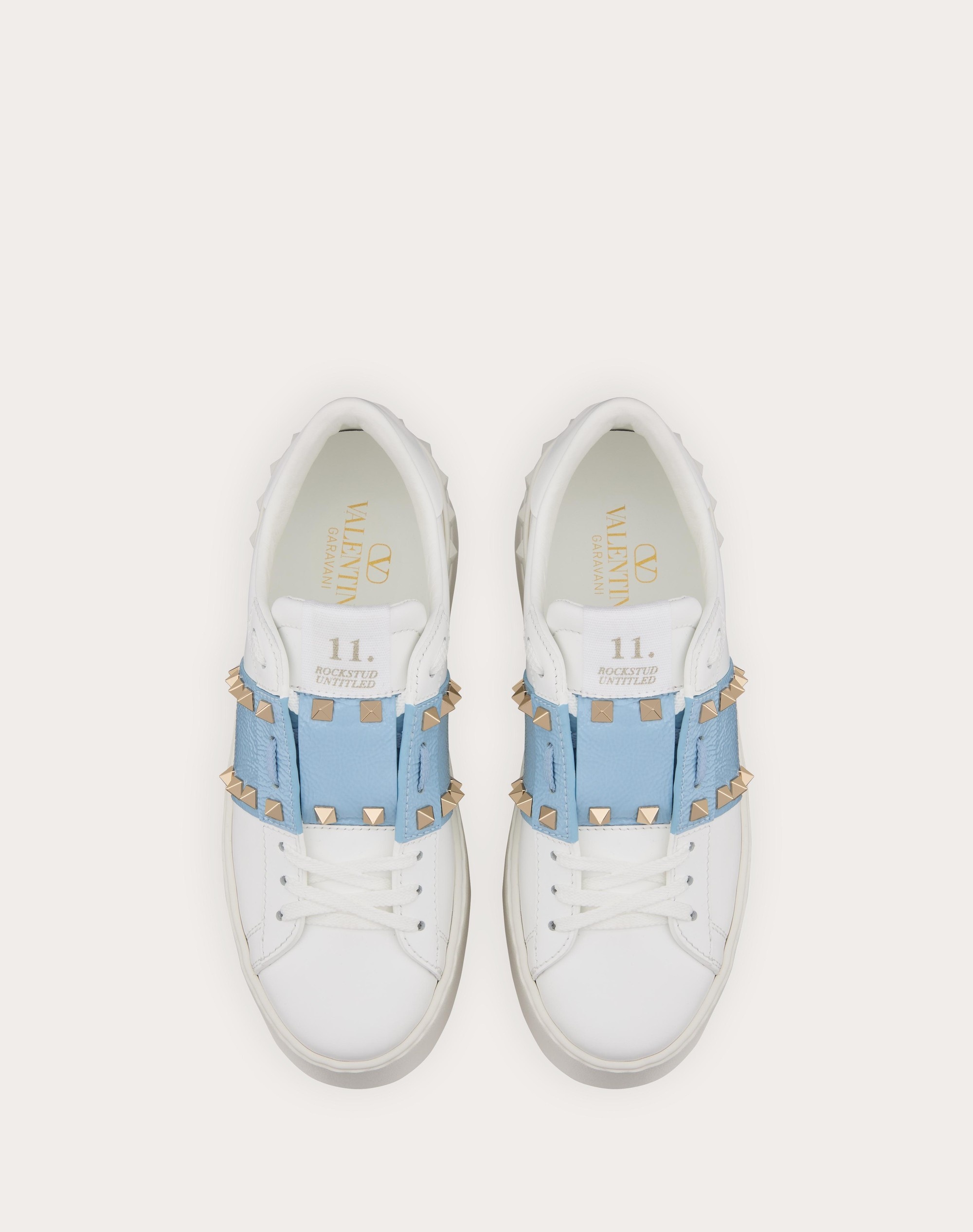 FLATFORM ROCKSTUD UNTITLED SNEAKER IN CALFSKIN WITH NAPLACK BAND - 4